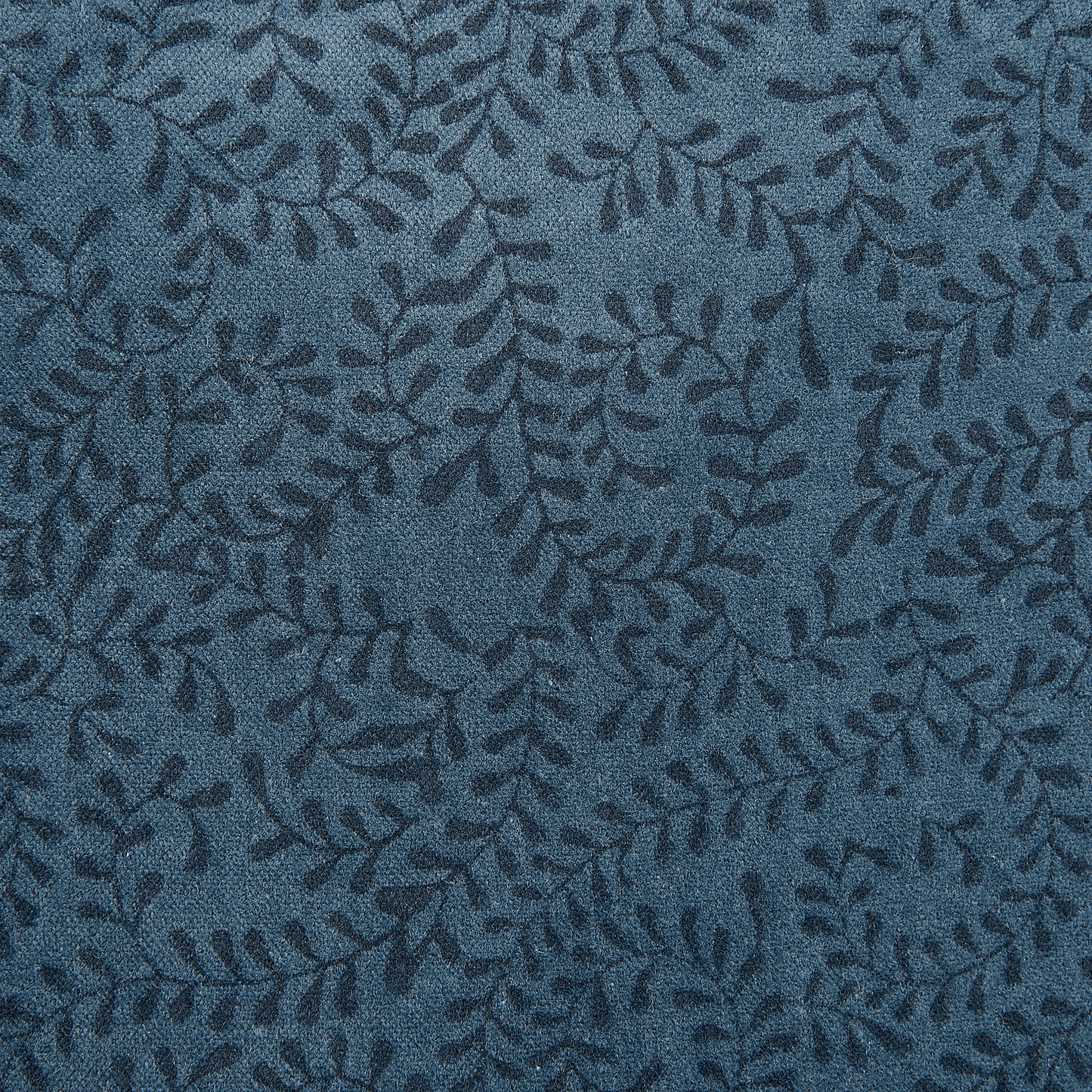 Dekokissen 2er Set SETARIA Samtstoff 45 x 45 cm Dunkelblau Pflanzenmuster