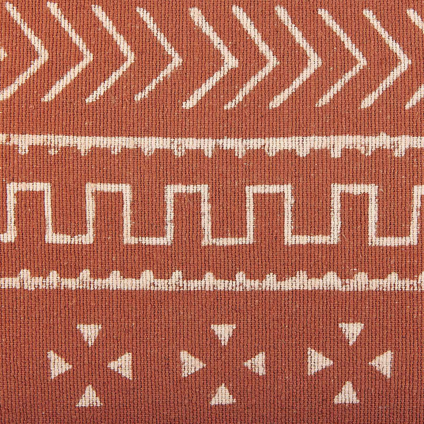 Dekokissen ORLAYA Baumwolle 55 x 35 cm Orange Geometrisches Muster