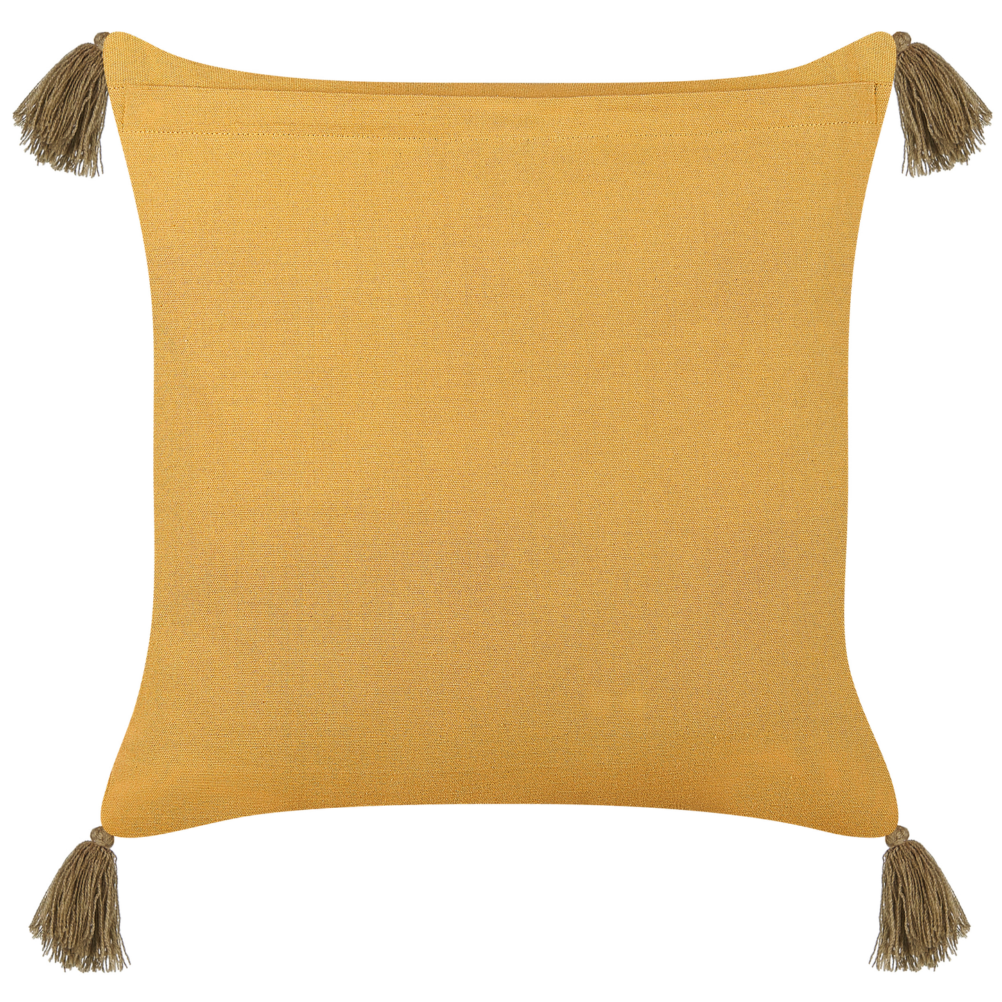 Dekokissen 2er Set RHEUM Samtstoff 45 x 45 cm Gelb Blumenmuster