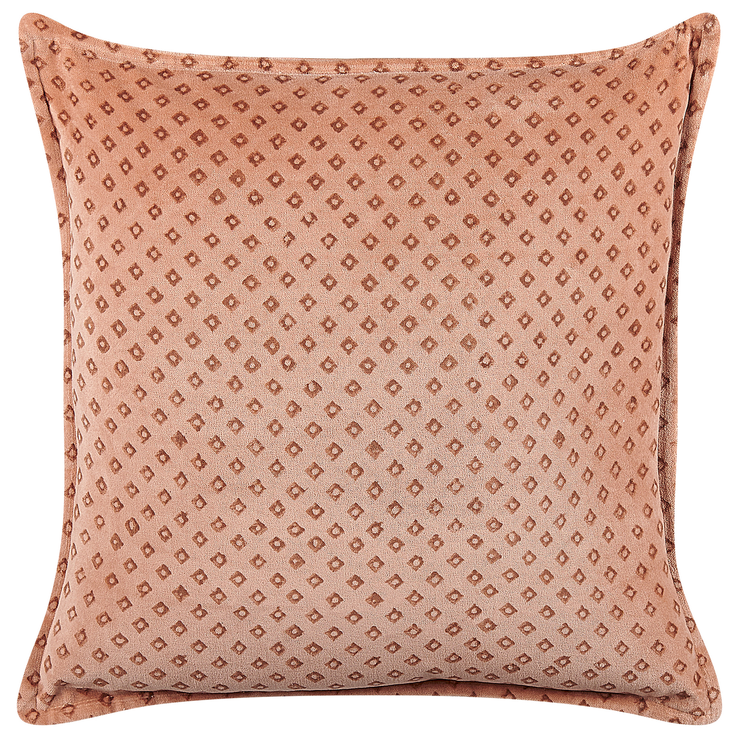 Dekokissen 2er Set RHODOCOMA Samtstoff 45 x 45 cm Rosa Geometrisches Muster
