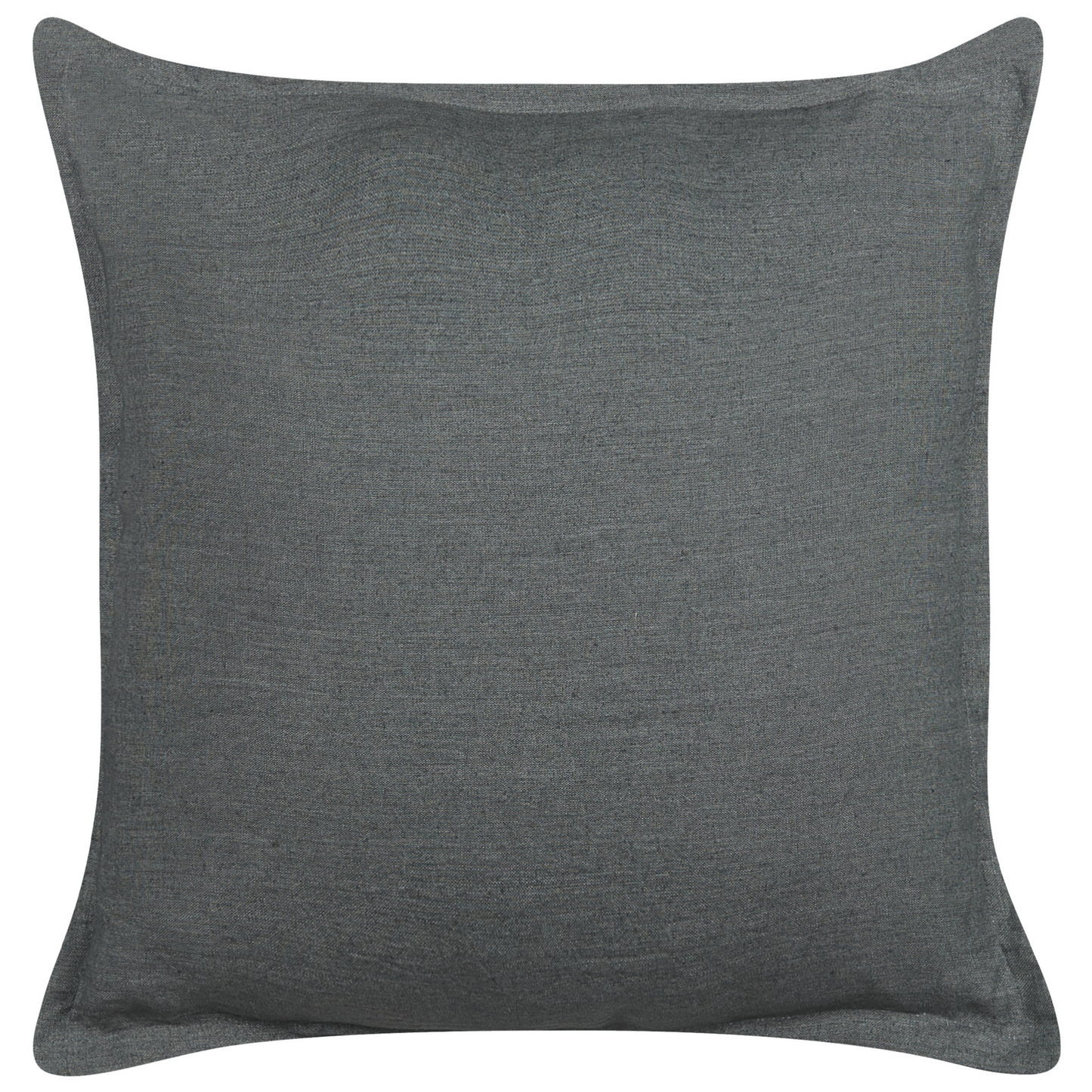 Dekokissen 2er Set SUBULATA Leinen 45 x 45 cm Dunkelgrau Ohne Muster