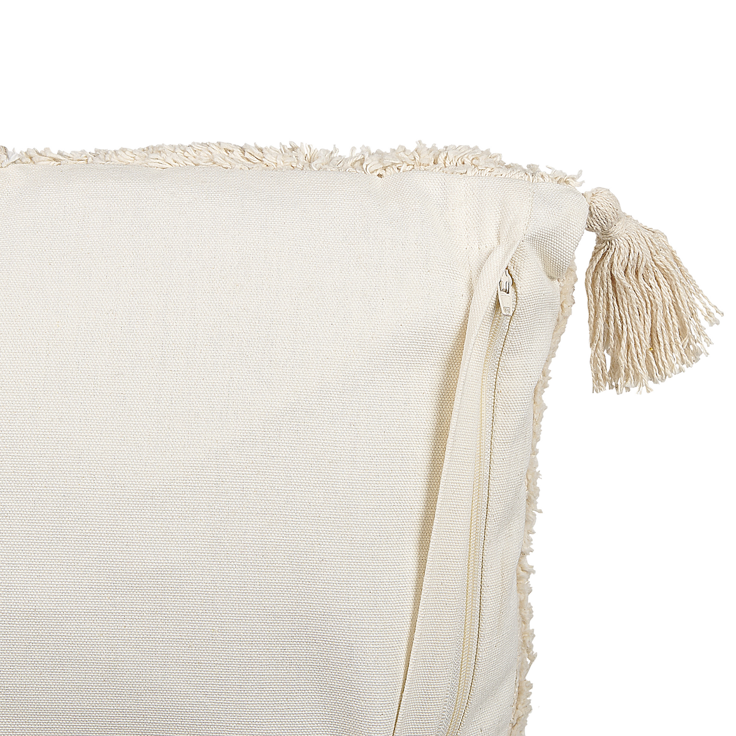 Dekokissen AVIUM Baumwolle 45 x 45 cm Hellbeige Geometrisches Muster
