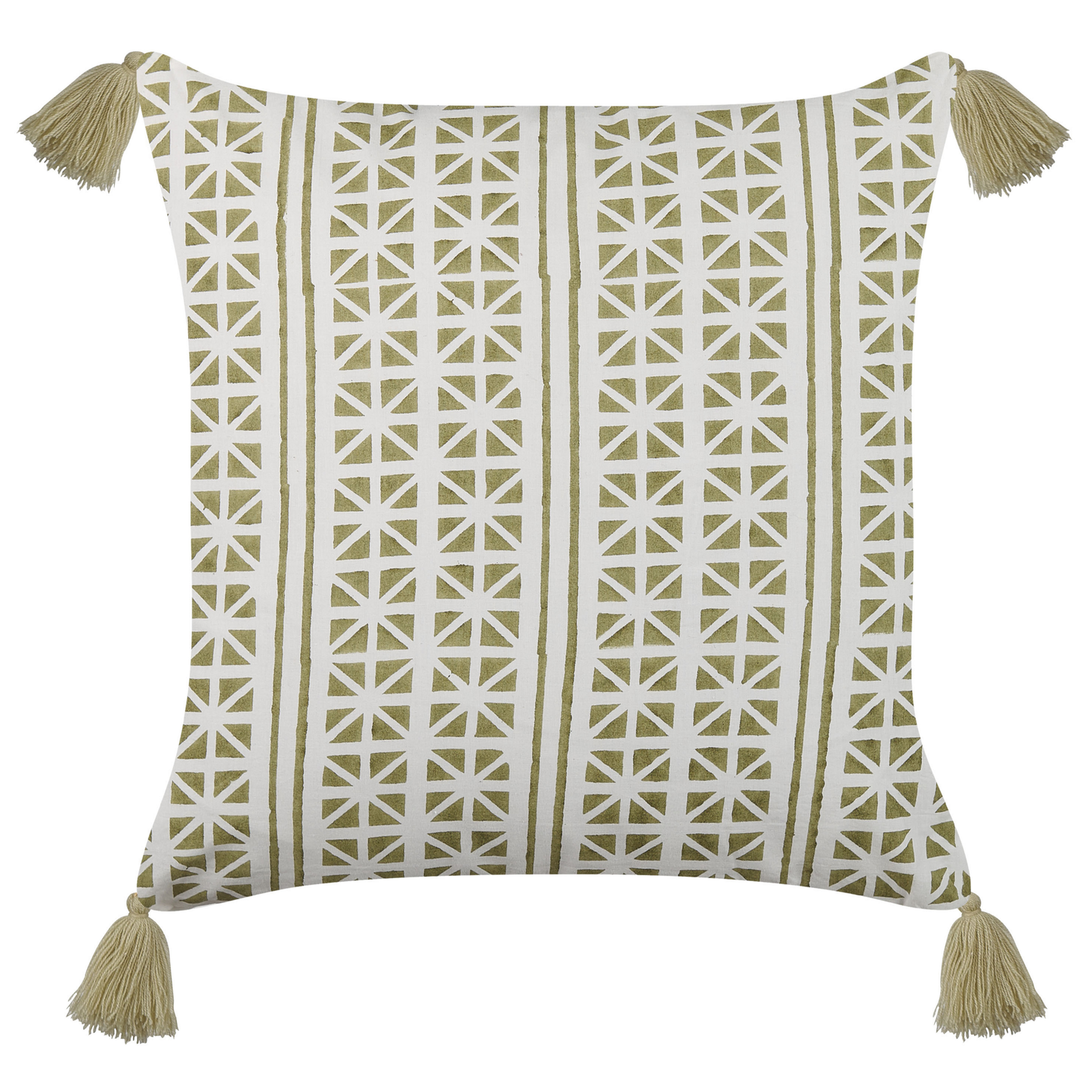 Dekokissen 2er Set SYRINGA Baumwolle 45 x 45 cm Grün Geometrisches Muster