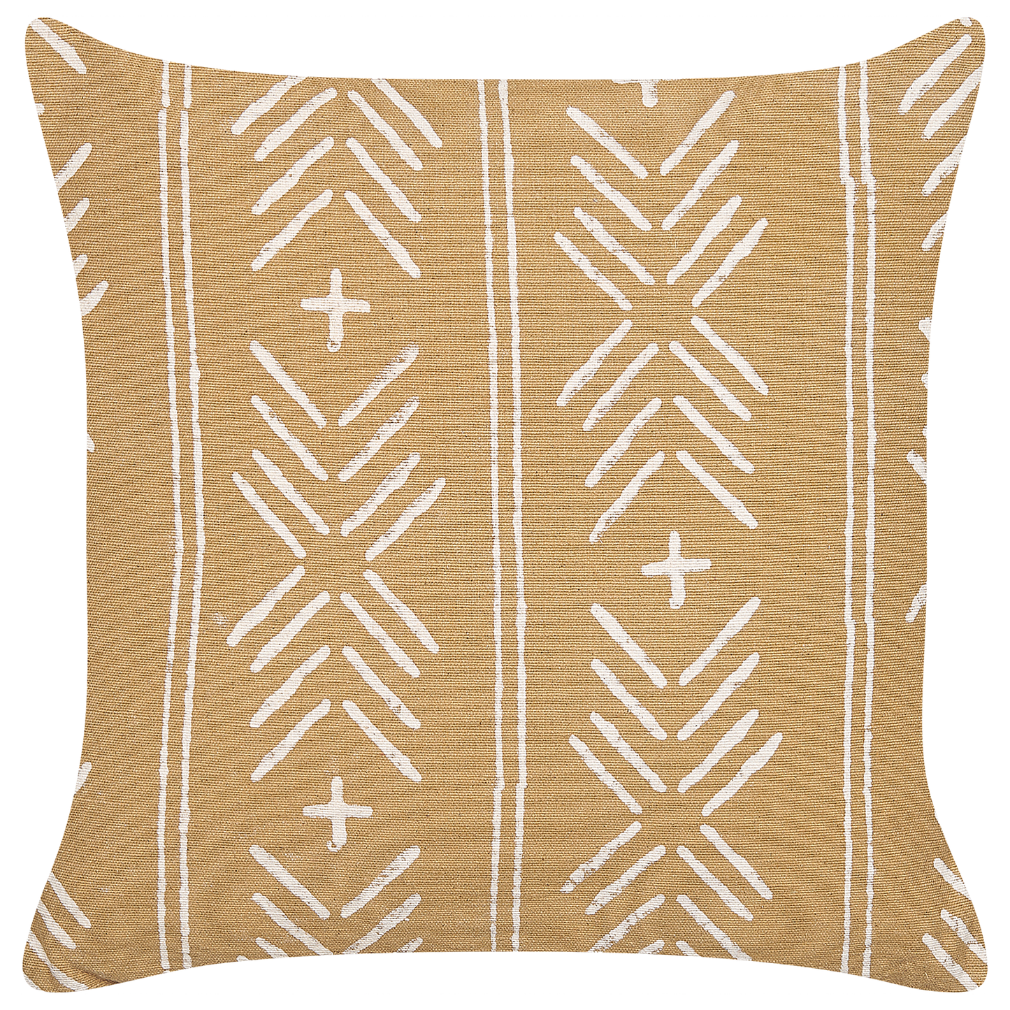 Dekokissen 2er Set BANYAN Baumwolle 45 x 45 cm Sandbeige Geometrisches Muster