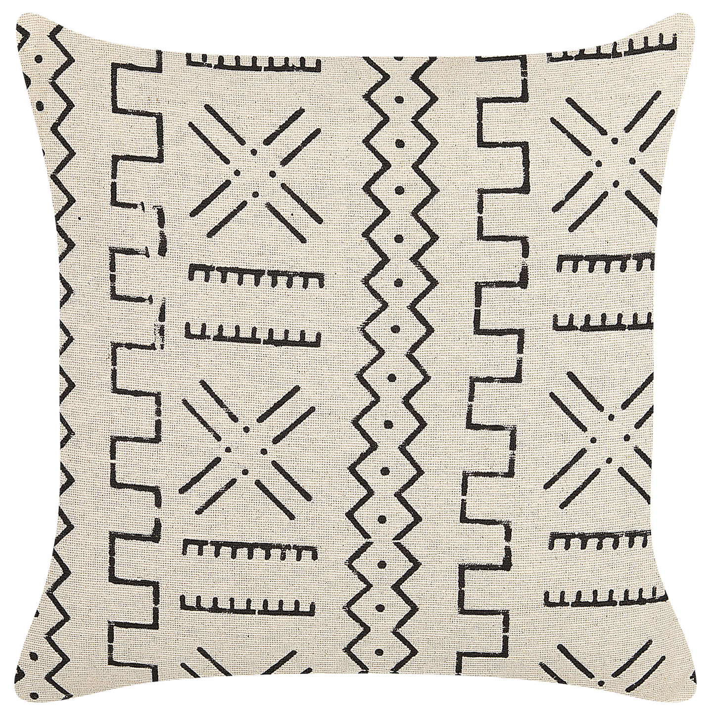 Dekokissen 2er Set MYRICA Baumwolle 45 x 45 cm Weiss Geometrisches Muster