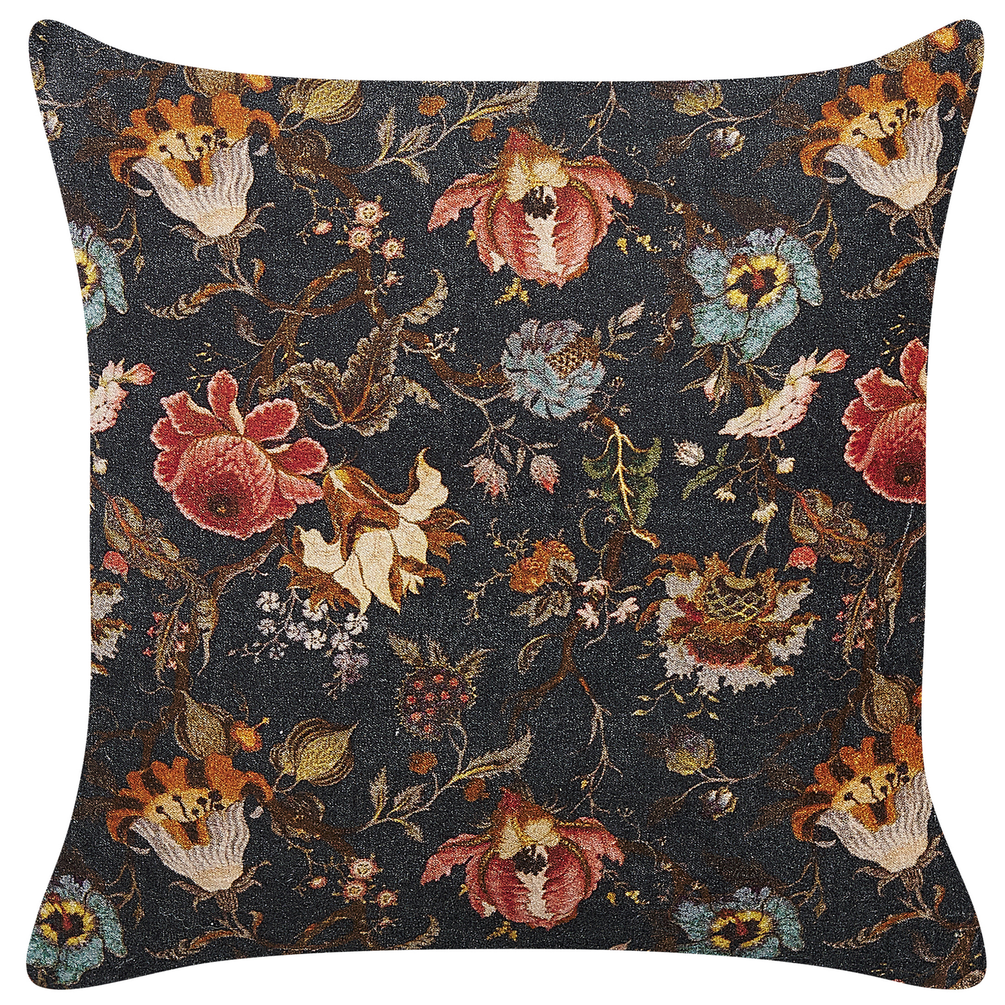 Dekokissen 2er Set RAMONDA Samtstoff 45 x 45 cm Bunt Blumenmuster