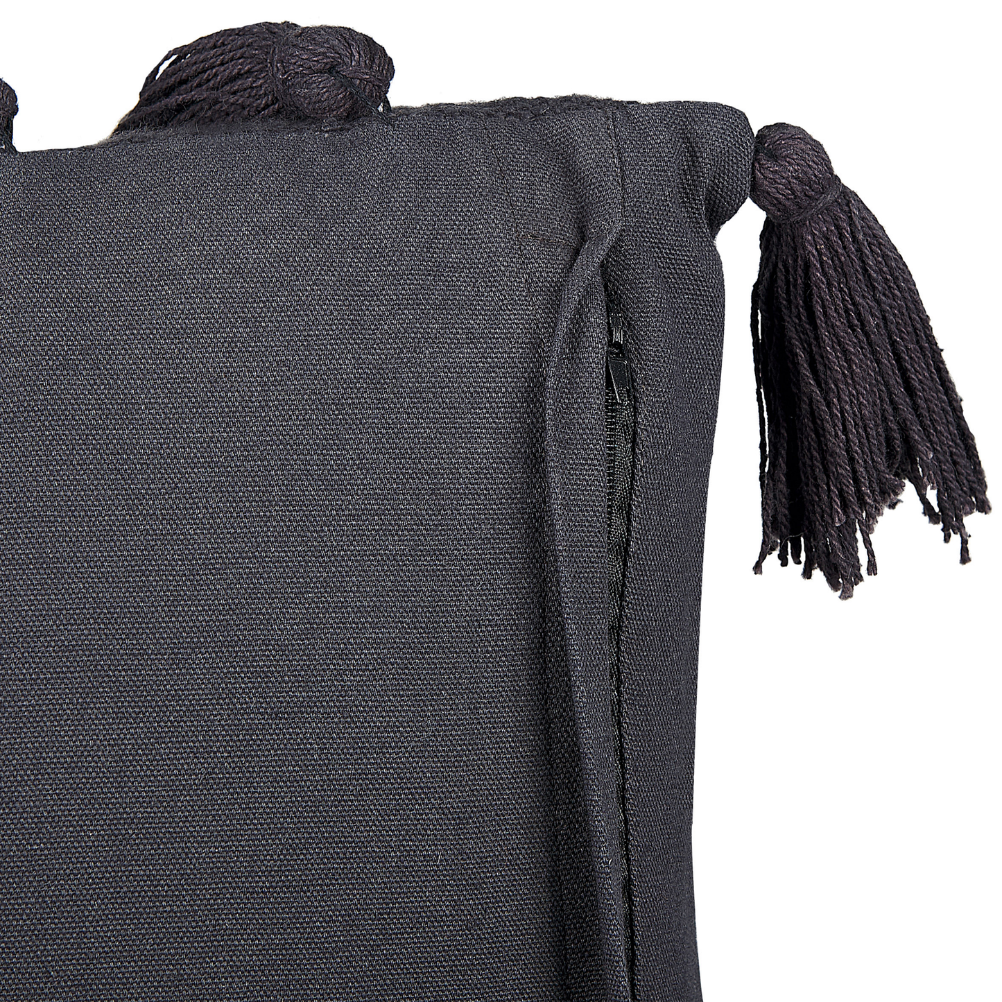 Dekokissen LYTHRUM Baumwolle 55 x 35 cm Schwarz Ohne Muster