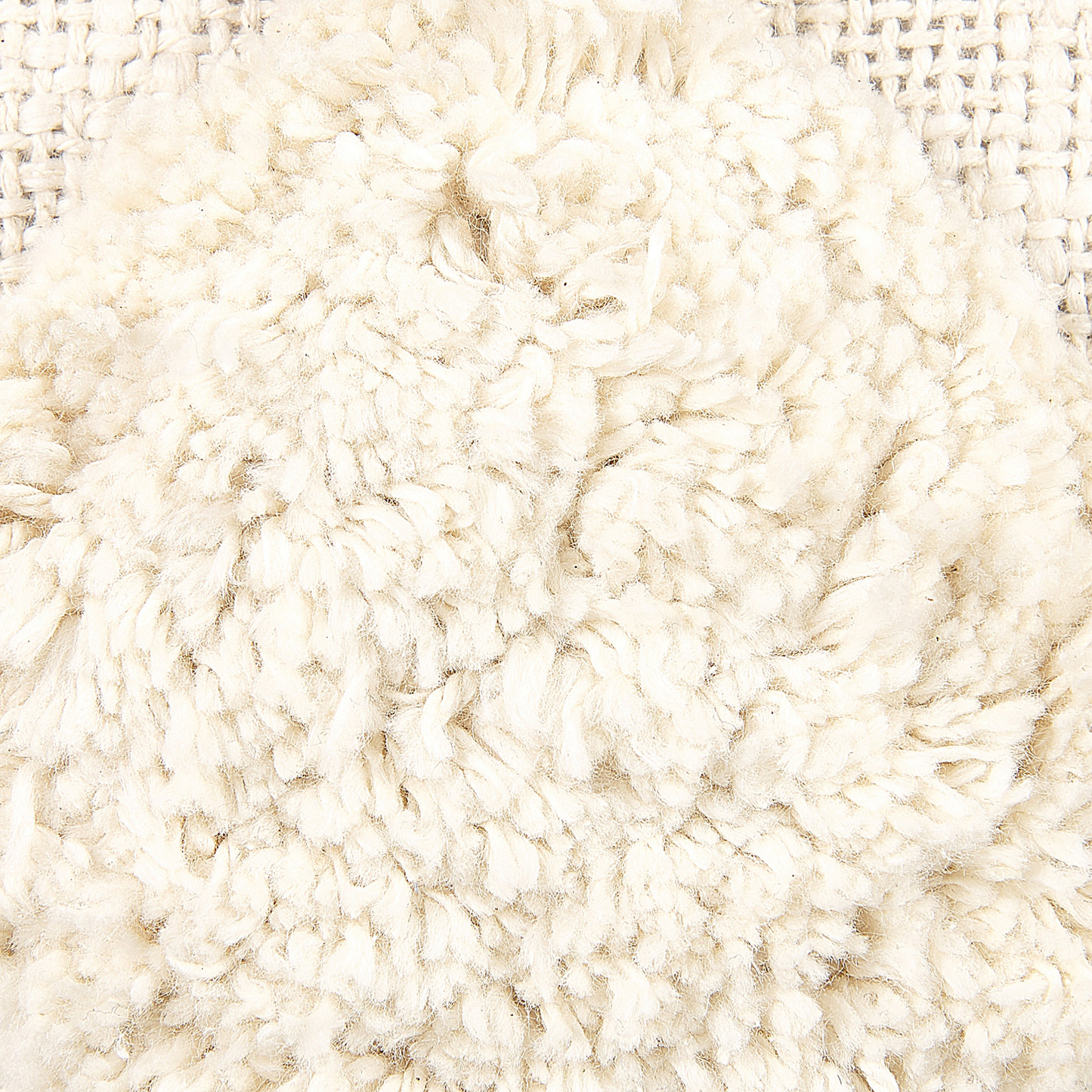 Dekokissen Getuftet Baumwolle Helles Beige PAPAVER 55 x 35 cm