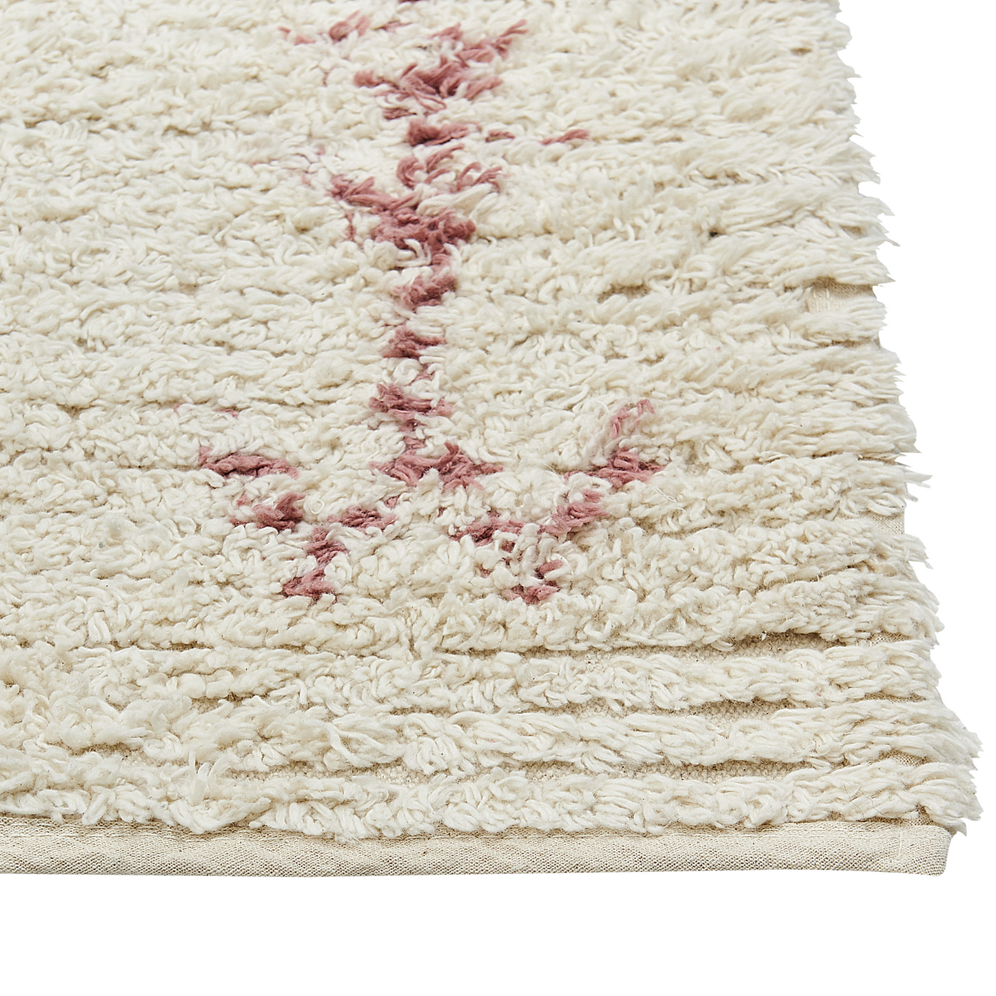 Teppich Baumwolle beige 160 x 230 cm geometrisches Muster Kurzflor BETTIAH