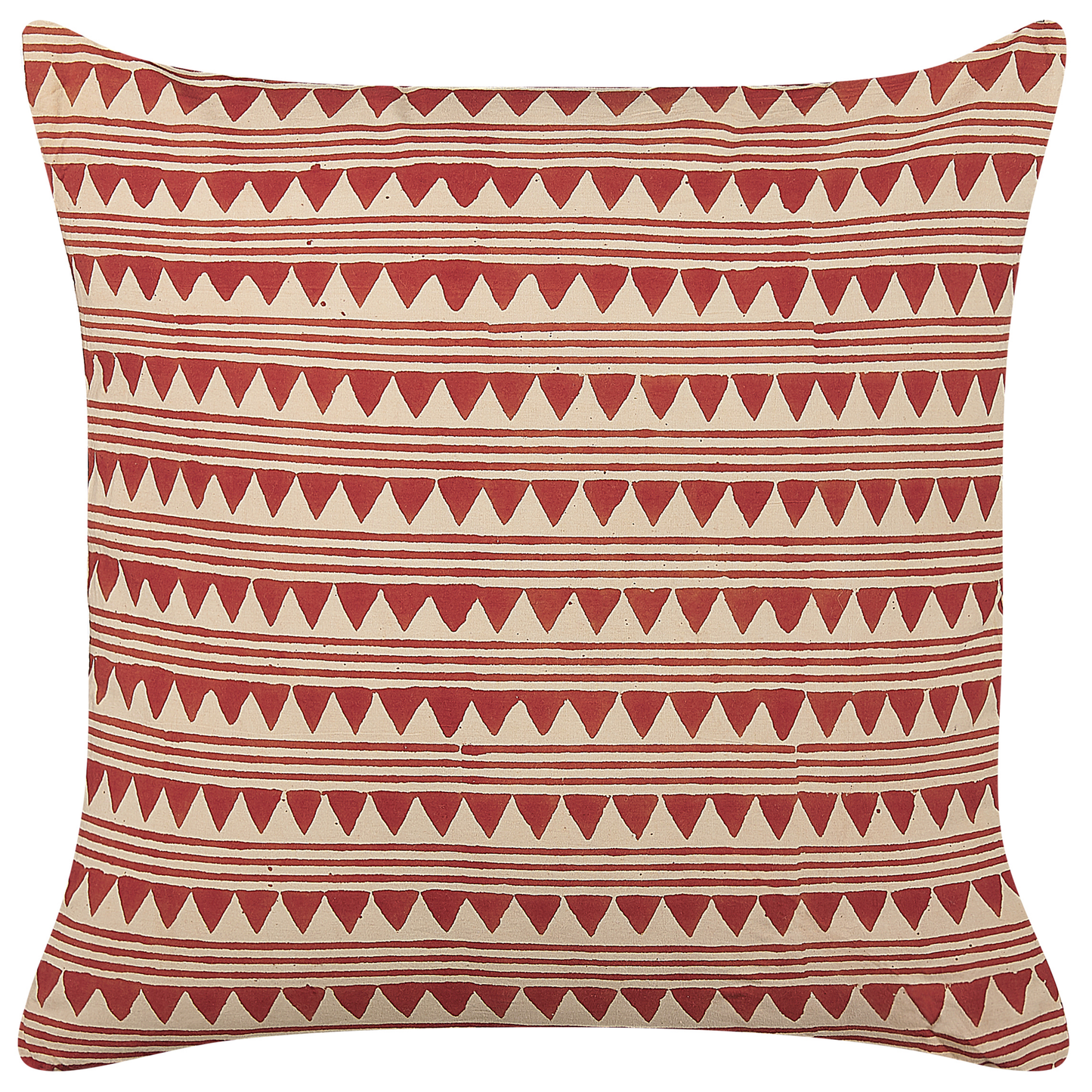 Dekokissen 2er Set DEGLUPTA Baumwolle 45 x 45 cm Rot ZickZack-Muster