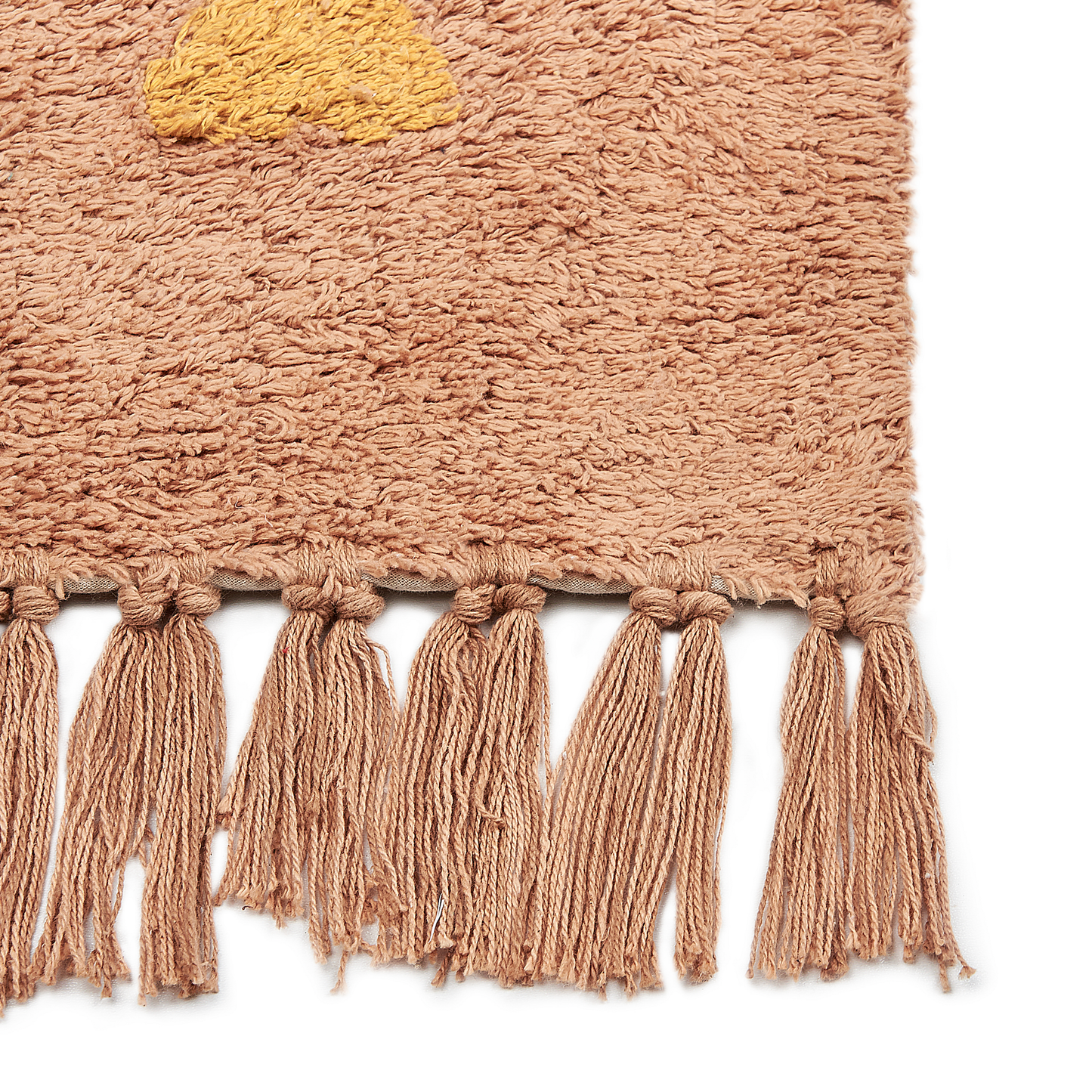 Teppich Baumwolle orange 80 x 150 cm geometrisches Muster IGDIR