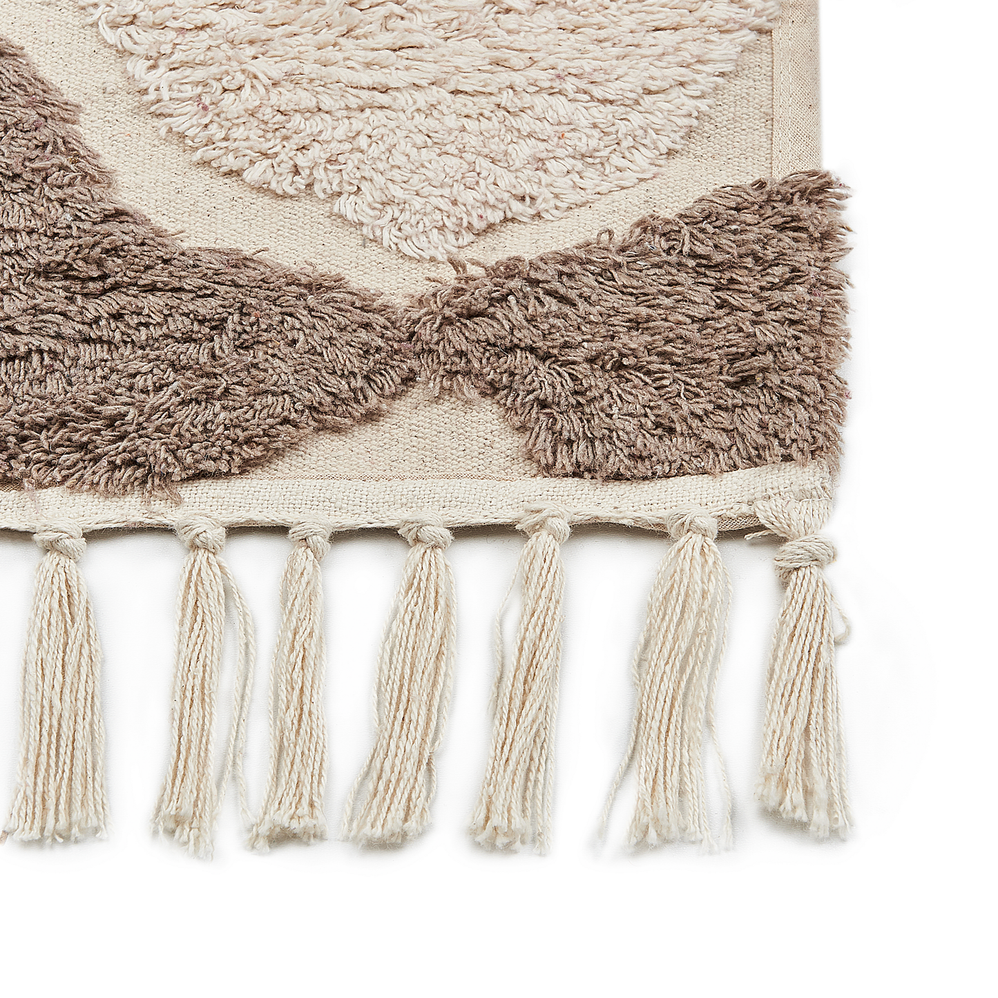 Teppich Baumwolle braun / beige 160 x 230 cm SINOP