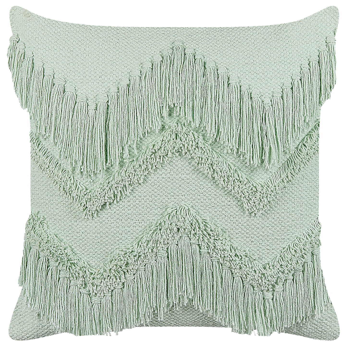 Dekokissen 2er Set BACOPA Baumwolle 45 x 45 cm Grün ZickZack-Muster
