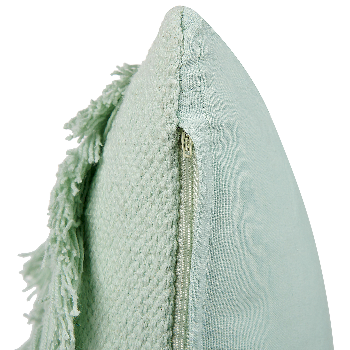 Dekokissen 2er Set BACOPA Baumwolle 45 x 45 cm Grün ZickZack-Muster