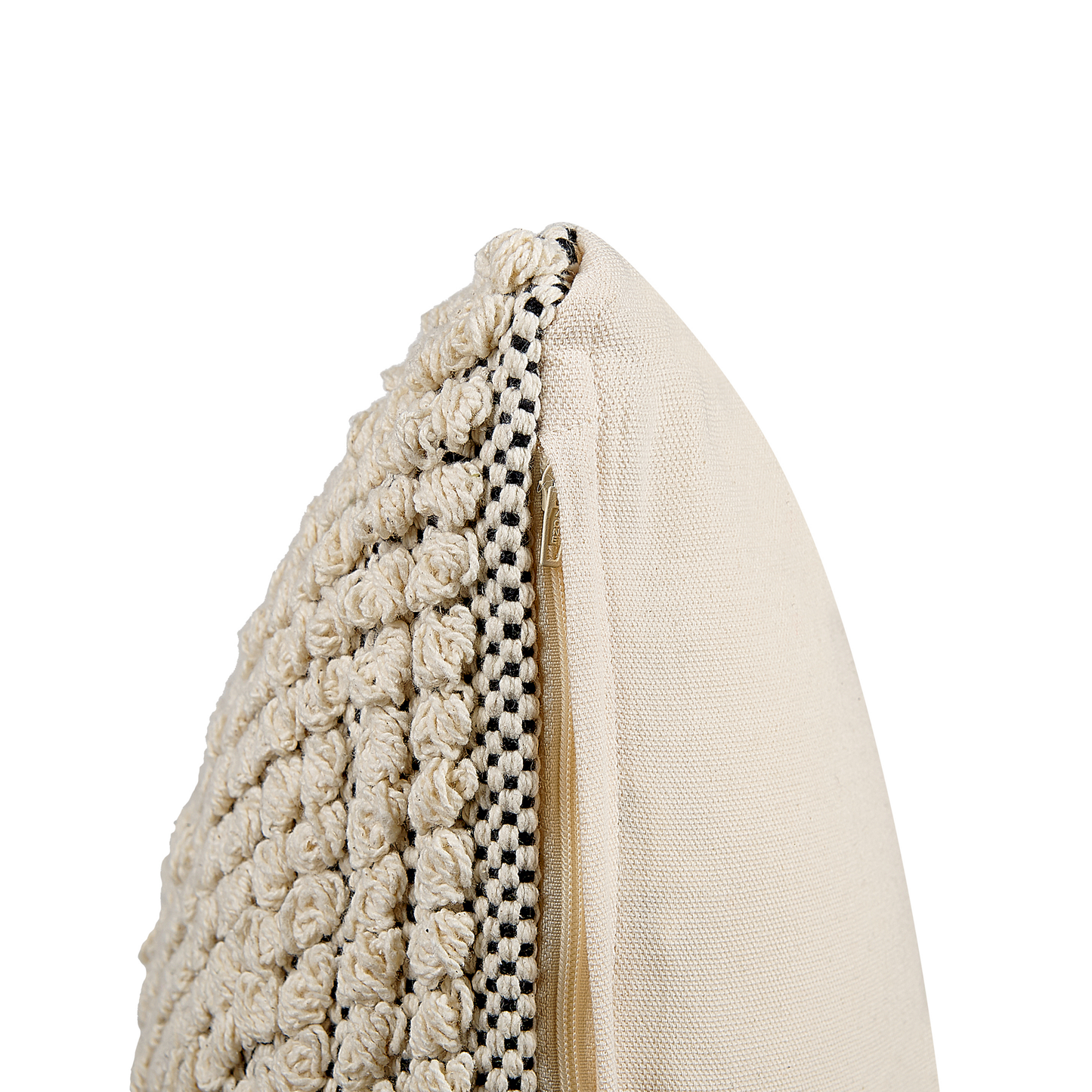 Dekokissen 2er Set IRESINE Baumwolle 45 x 45 cm Beige Geometrisches Muster