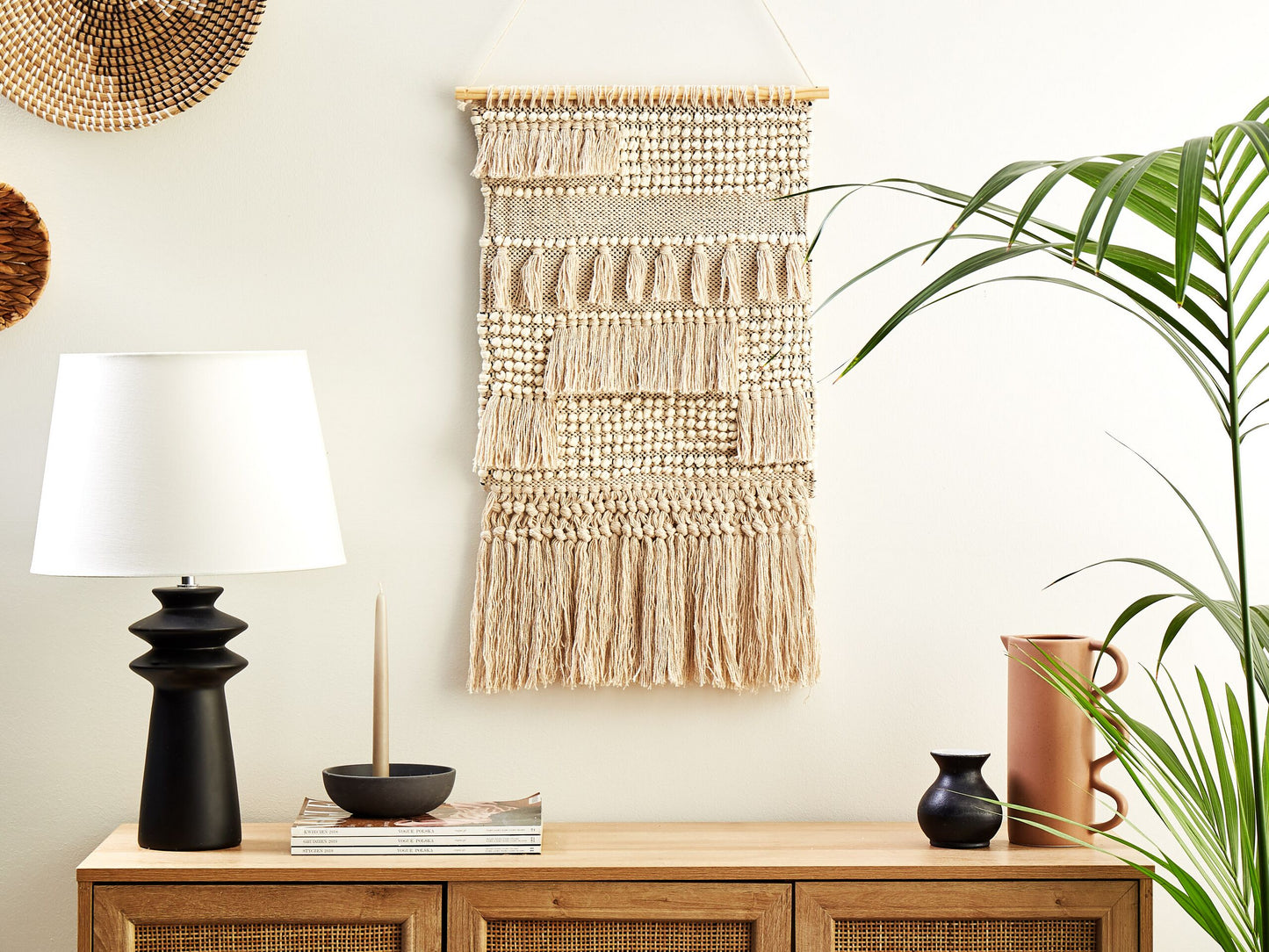 Wandbehang GUJRAT Baumwolle 102 cm Beige