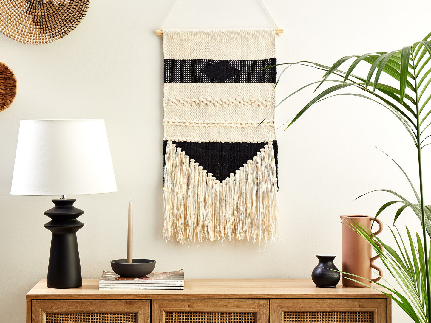 Wandbehang DASKA Baumwolle 107 cm Beige