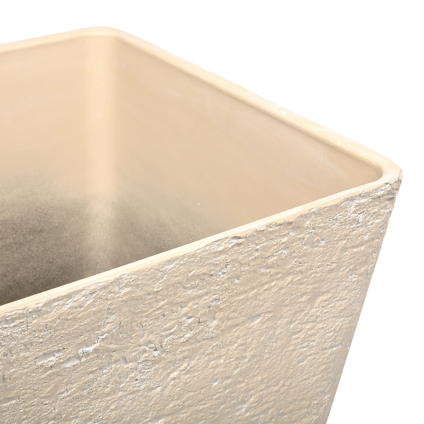 Set mit 2 Blumentöpfen DELOS Stein 49 cm Beige