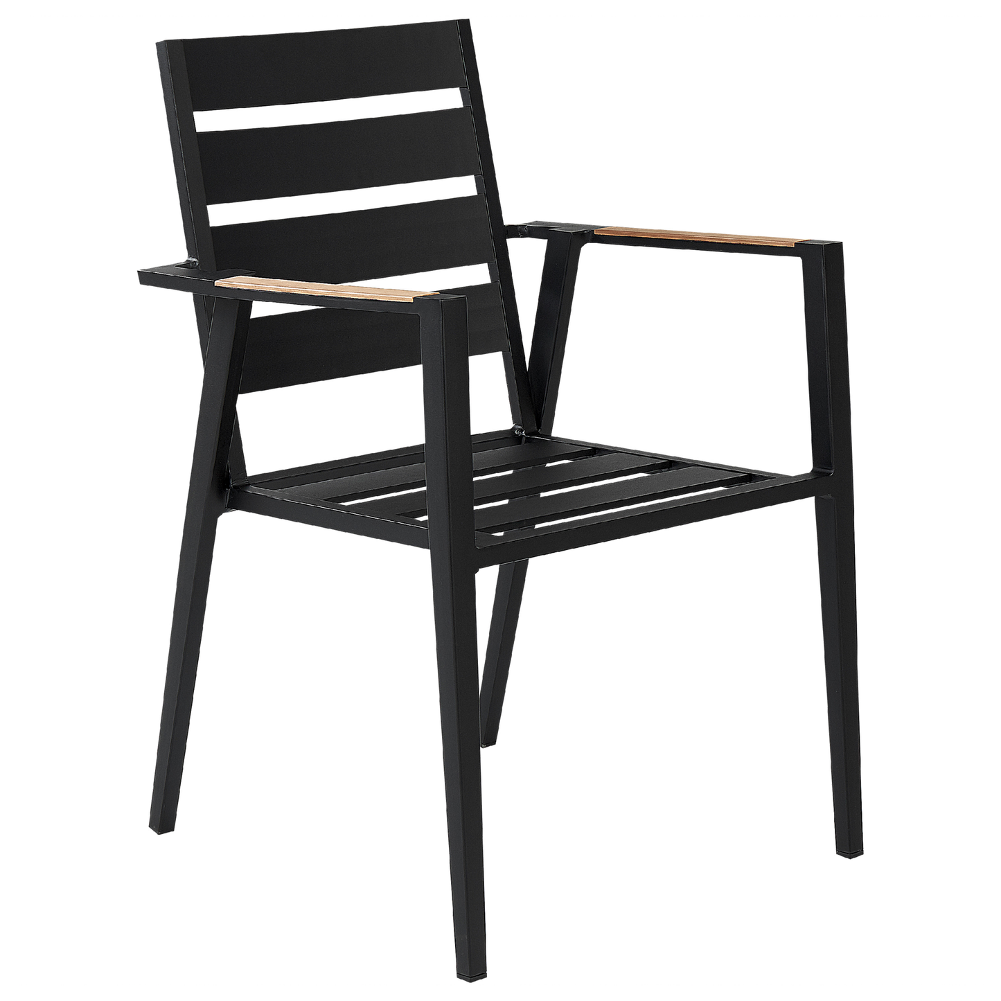 Set mit 4 Stühlen und Sitzkissen TAVIANO Metall Schwarz