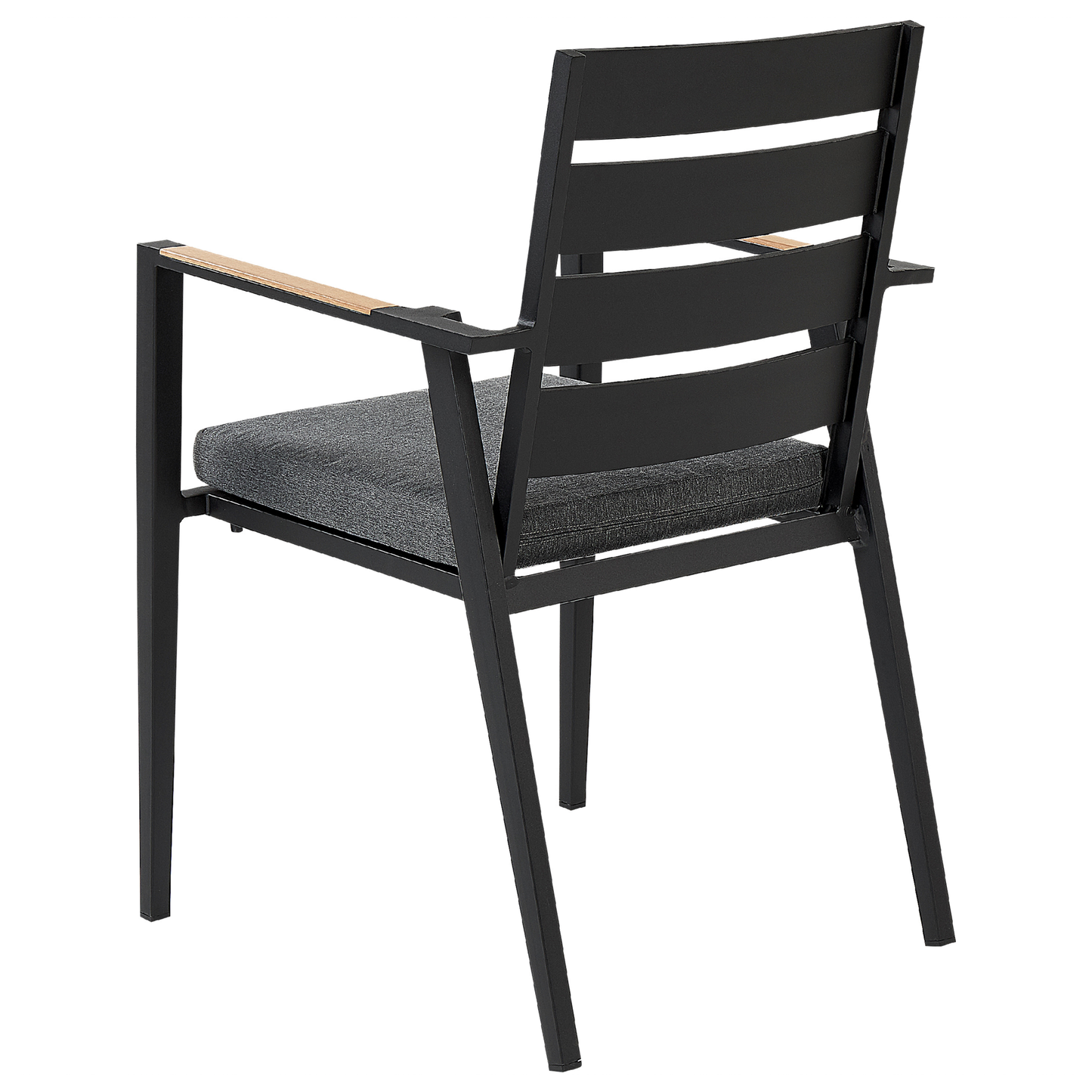 Set mit 4 Stühlen und Sitzkissen TAVIANO Metall Schwarz