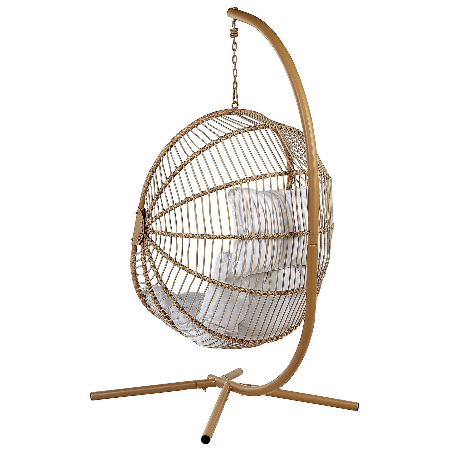 Hängesessel mit Gestell ACRI Polyrattan Beige