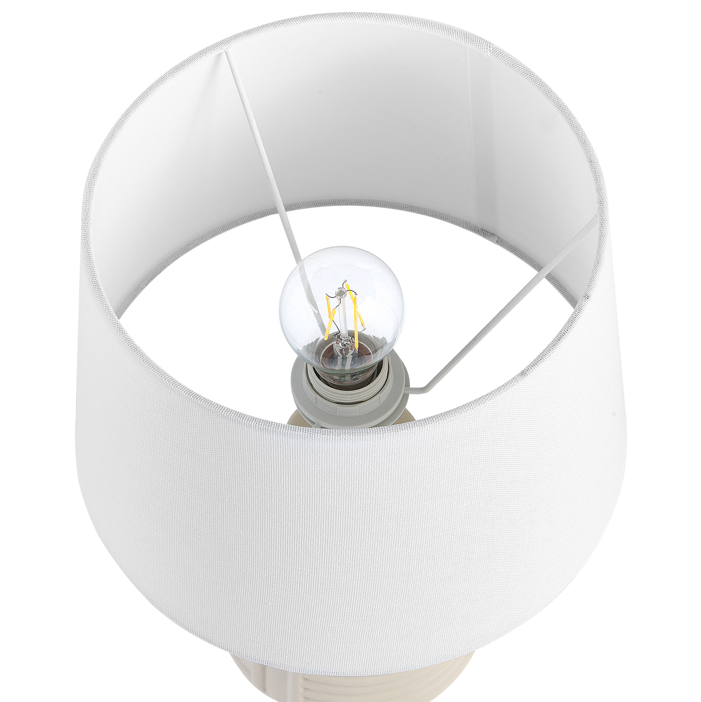 Tischlampe aus Keramik Beige OZAMA