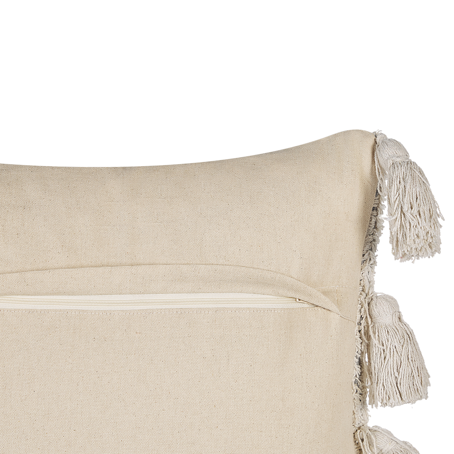 Dekokissen 2er Set BOUVARDIA Baumwolle 45 x 45 cm Grau ZickZack-Muster