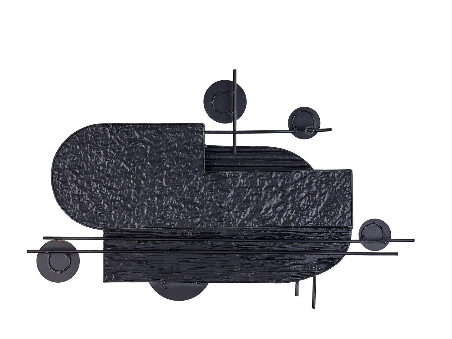 Wandobjekt LUTETIUM Metall 55 cm Schwarz