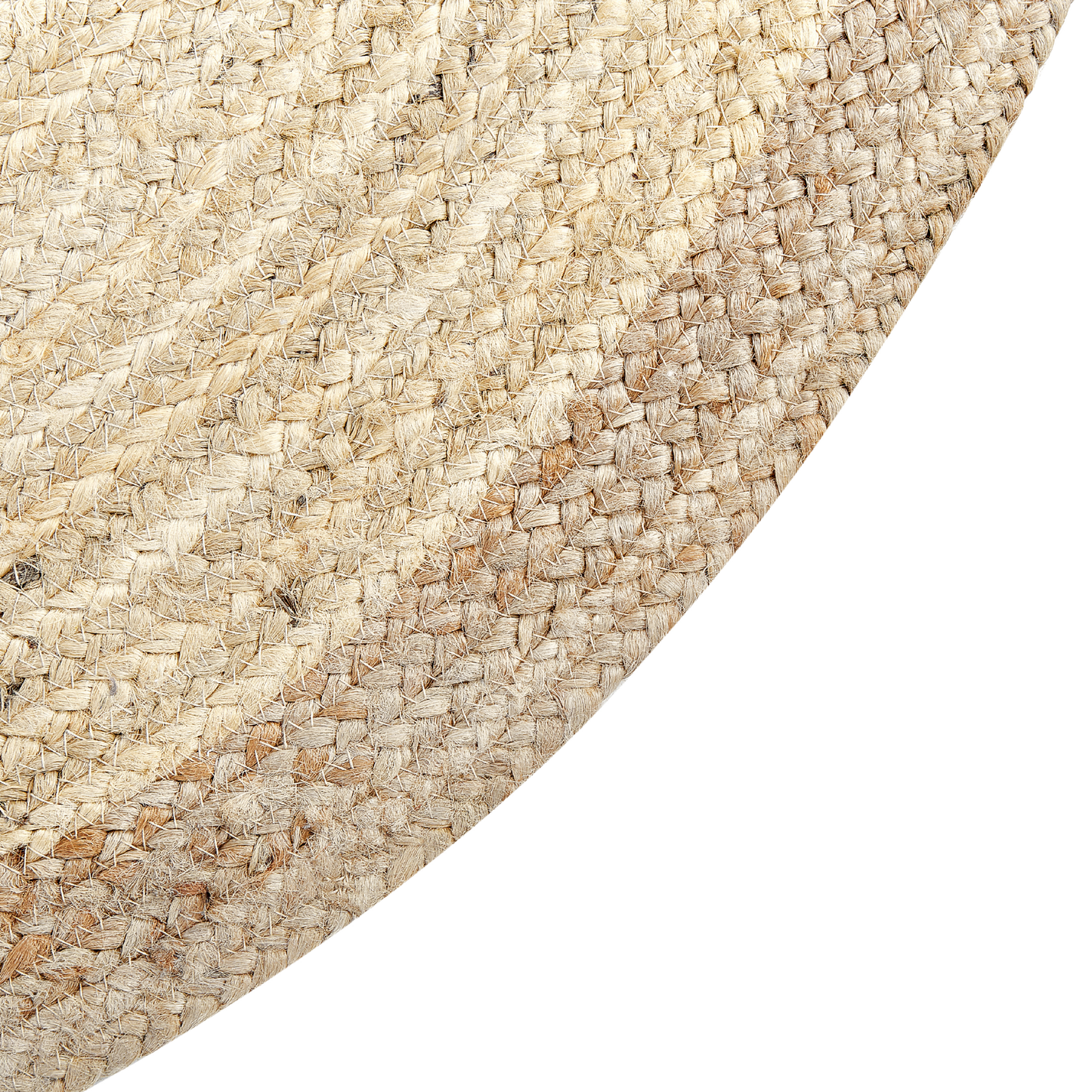 Teppich Jute hellbeige ⌀ 120 cm Kurzflor MENEMEN