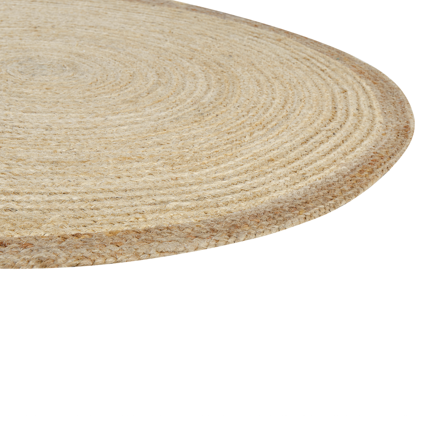 Teppich Jute hellbeige ⌀ 120 cm Kurzflor MENEMEN