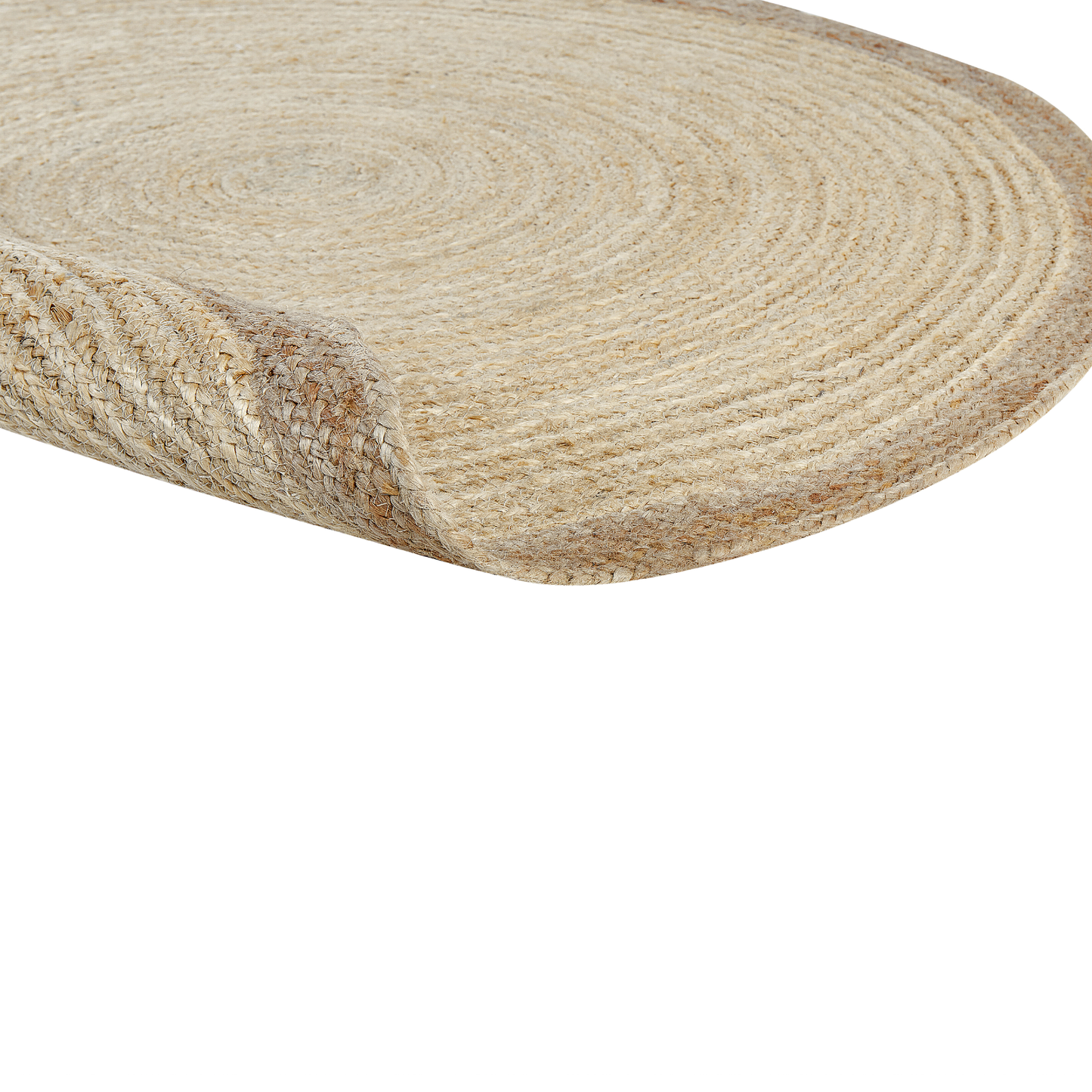 Teppich Jute hellbeige ⌀ 120 cm Kurzflor MENEMEN