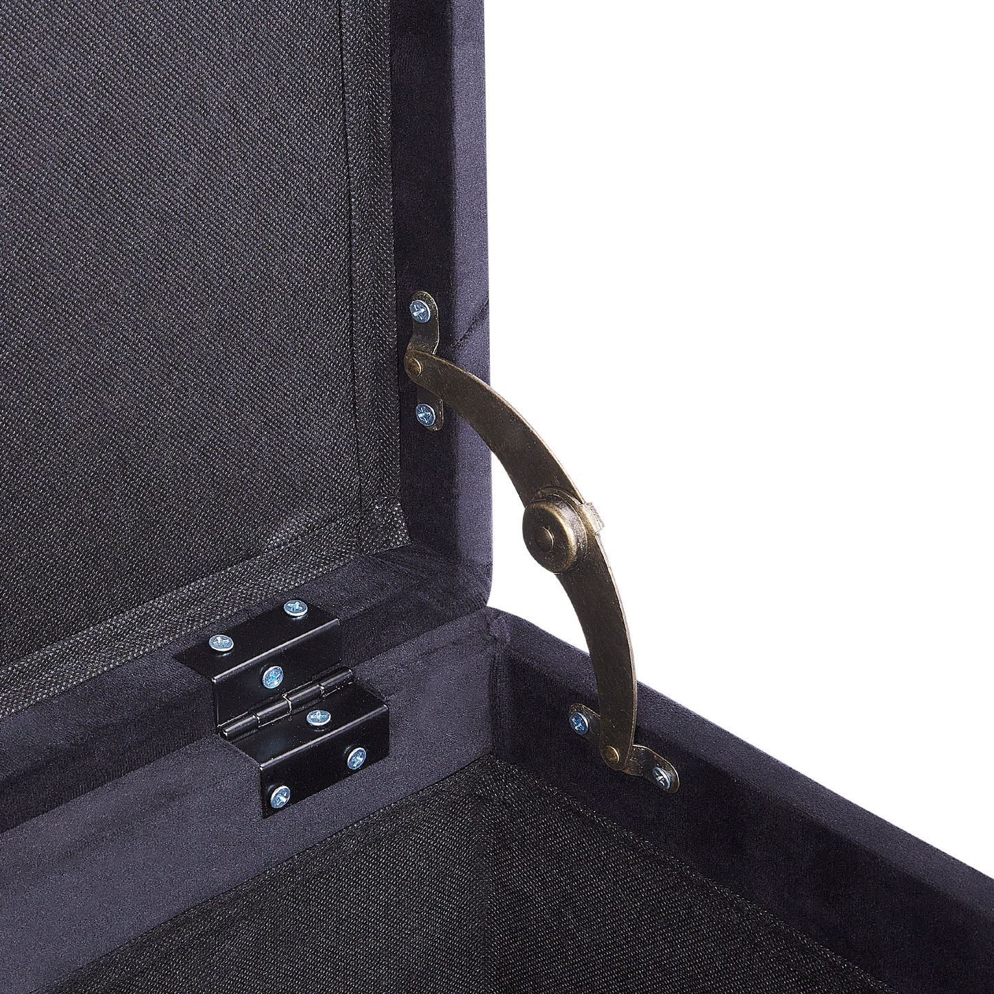 Hocker mit Stauraum Samtstoff schwarz LORETTO