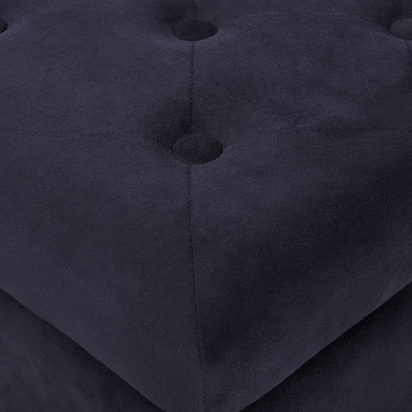Hocker mit Stauraum Samtstoff schwarz LORETTO