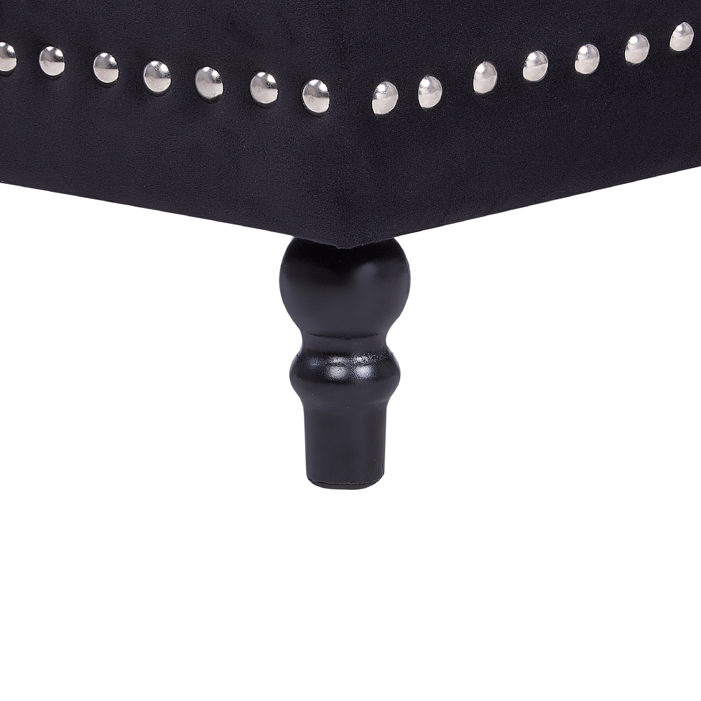 Hocker mit Stauraum Samtstoff schwarz LORETTO