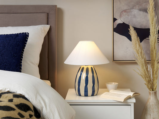 Tischleuchte LUCHETTI Keramik Blau