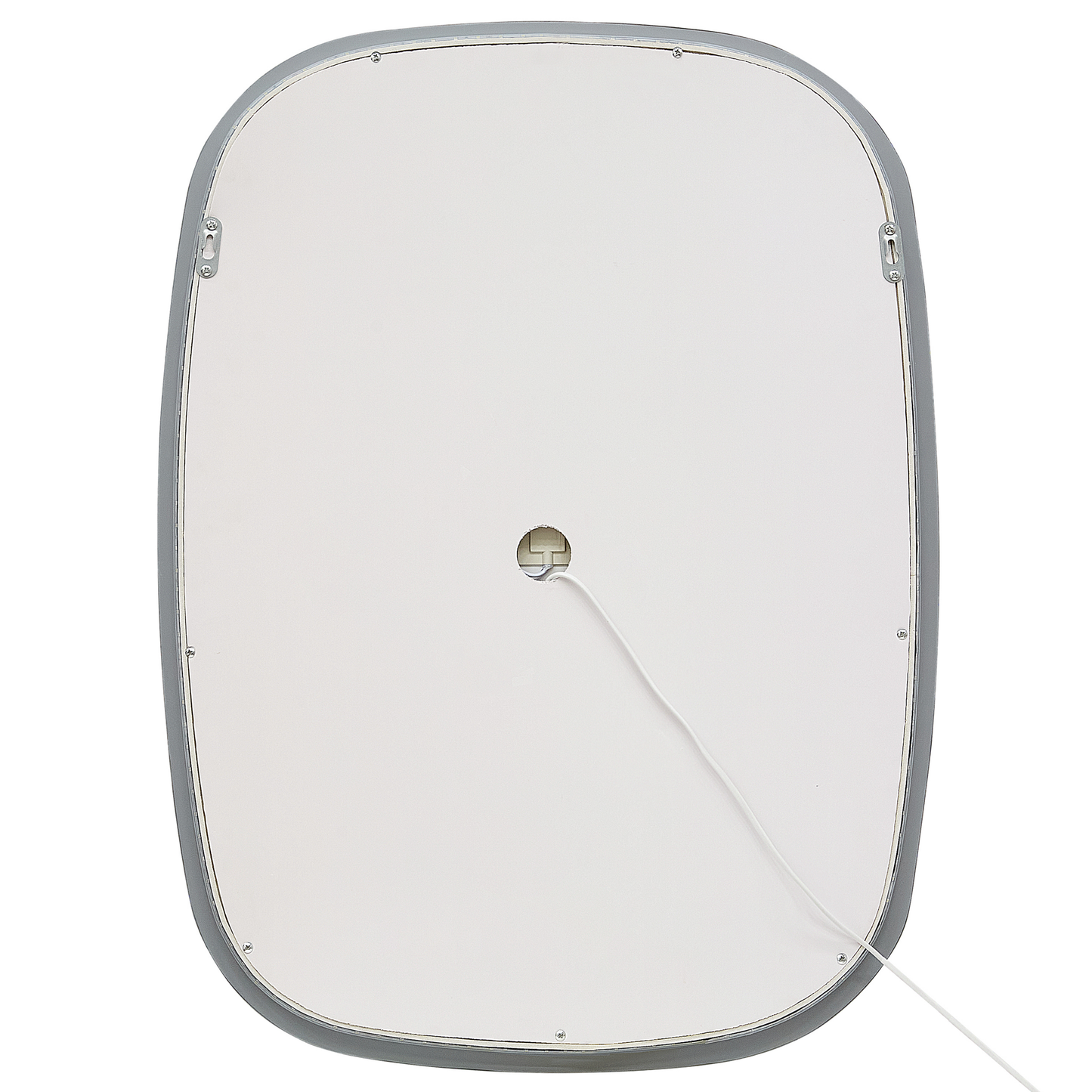 LED-Badezimmer-Spiegel BERGERAC 58 cm 78 cm Silber