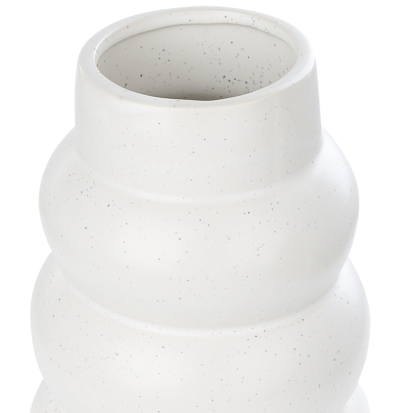 Blumenvase PIREAS Steinzeug 22 cm Weiss