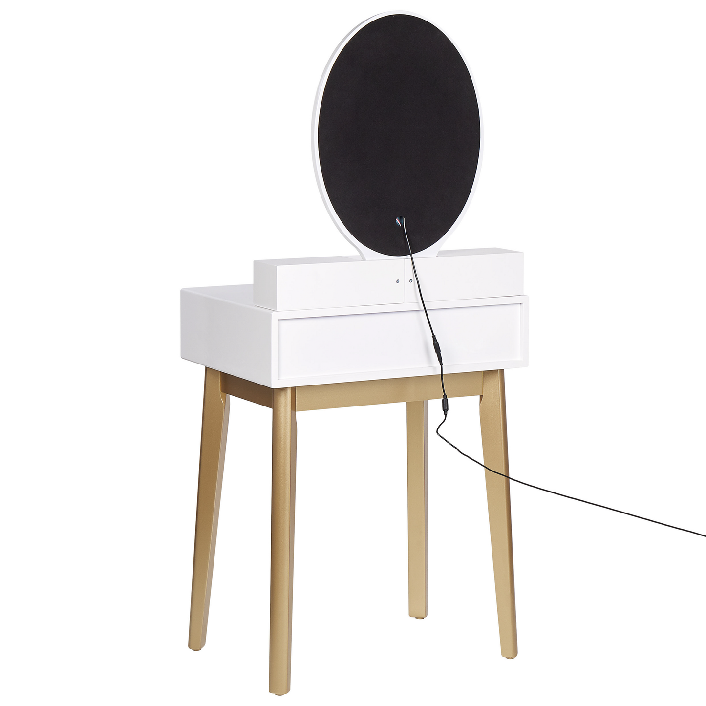 Schminktisch mit Spiegel und Hocker ROSEY LED Weiss