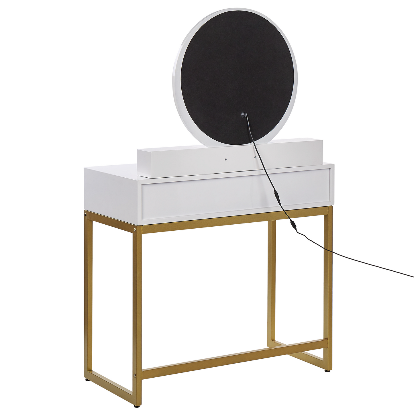 Schminktisch mit Spiegel und Hocker AUXON LED Weiss