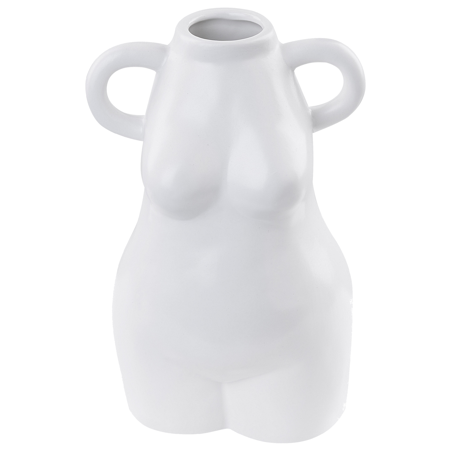 Blumenvase AIGIO Keramik 25 cm Weiss