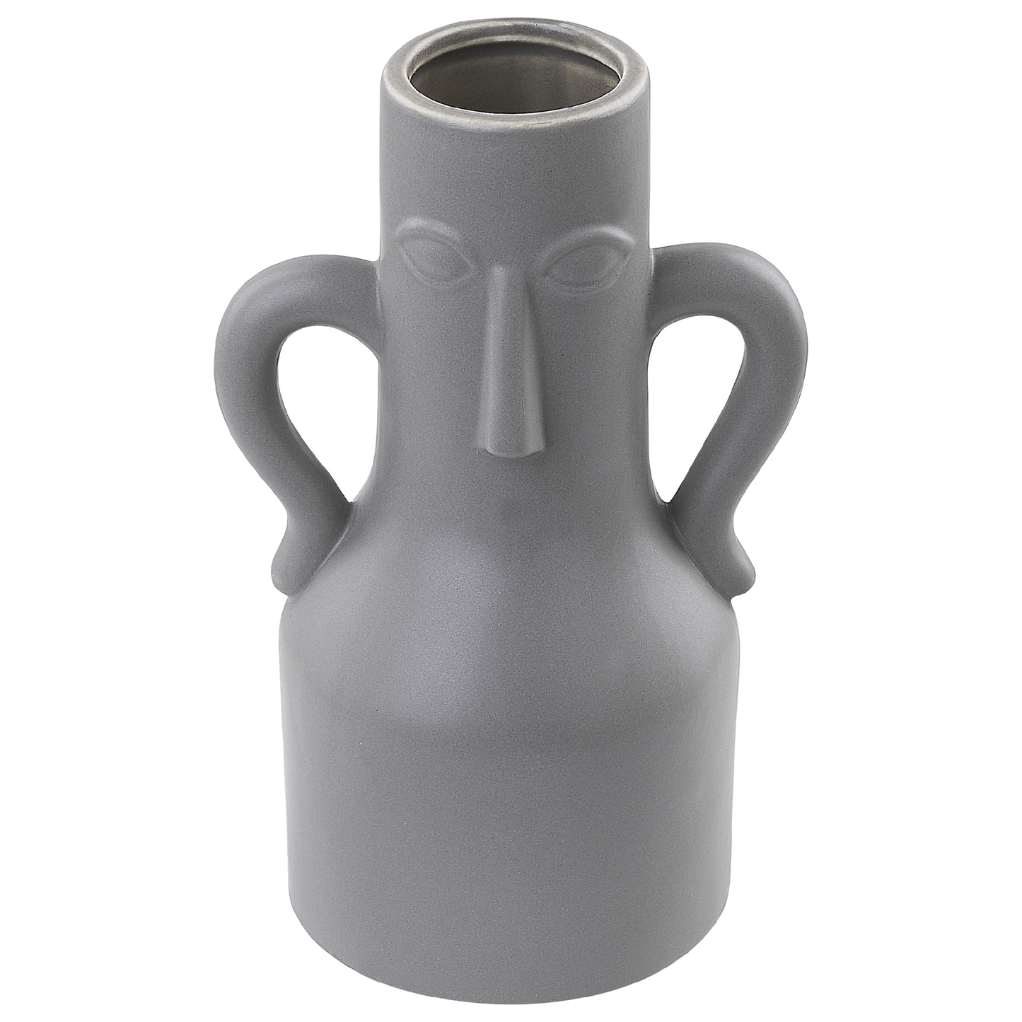Blumenvase TRIPOLI Keramik 21 cm Grau