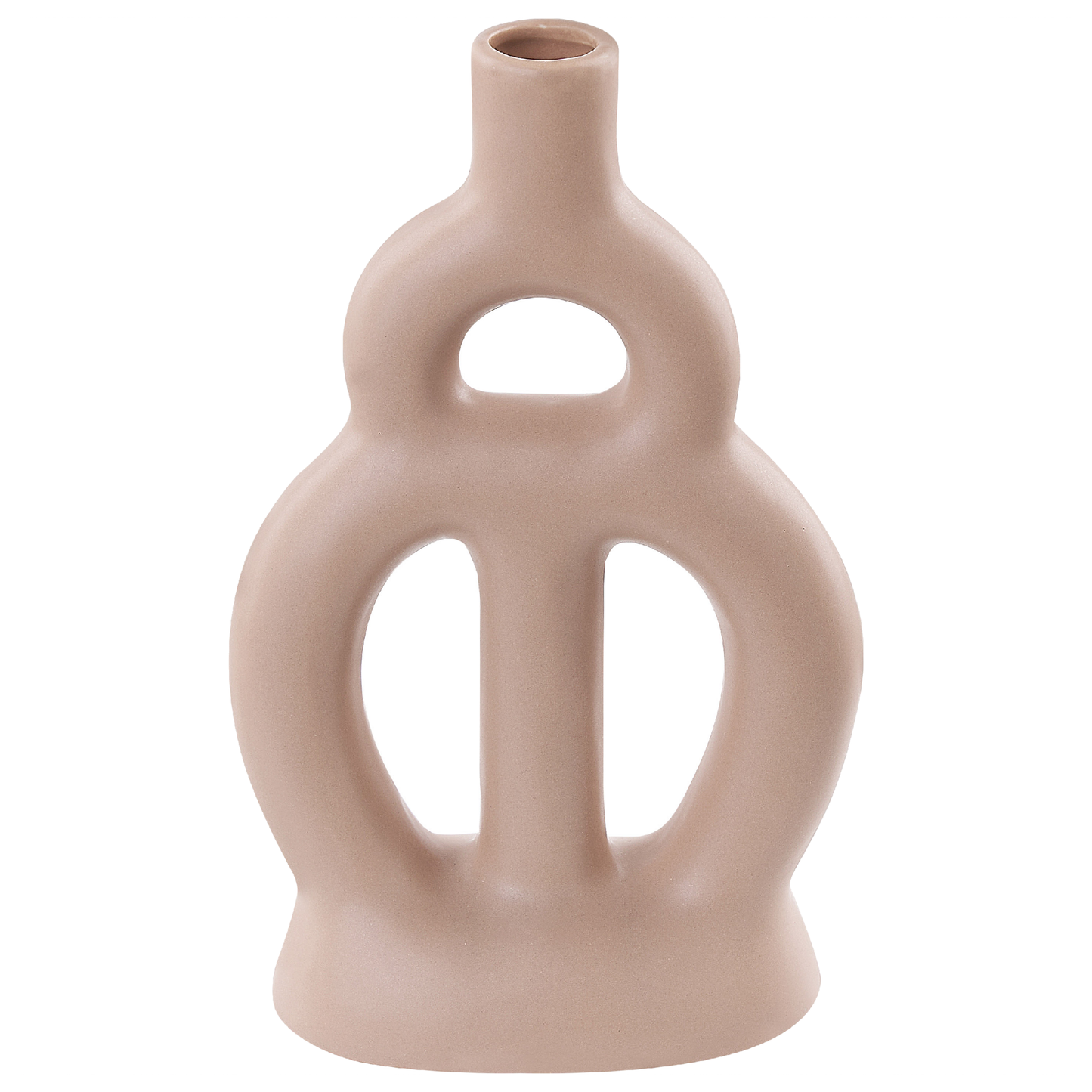 Blumenvase KOZANI Keramik 28 cm Sandbeige