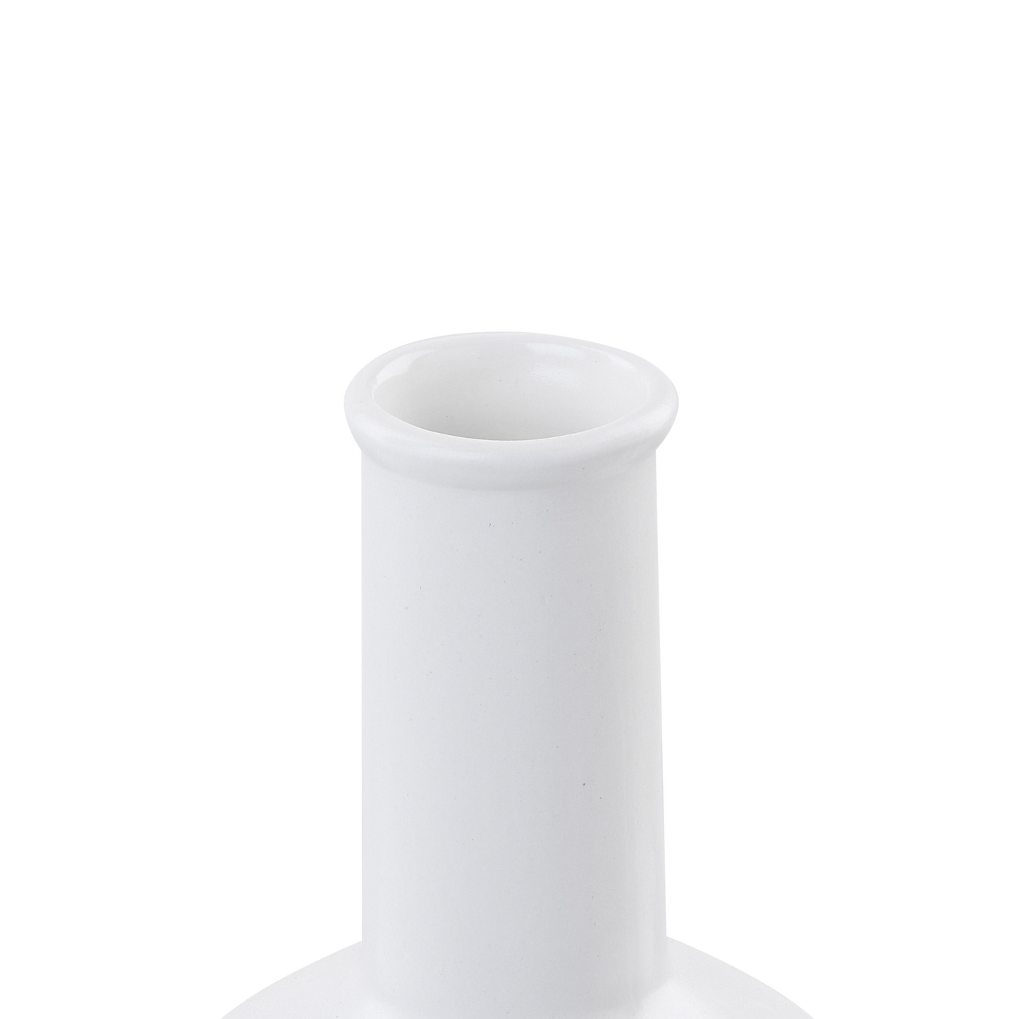 Blumenvase THEBES Keramik 22 cm Weiss