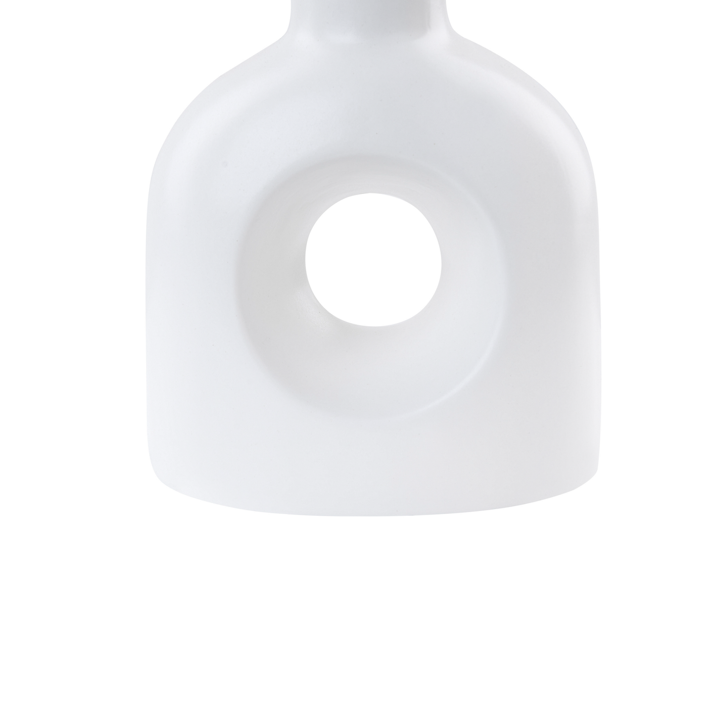 Blumenvase THEBES Keramik 22 cm Weiss
