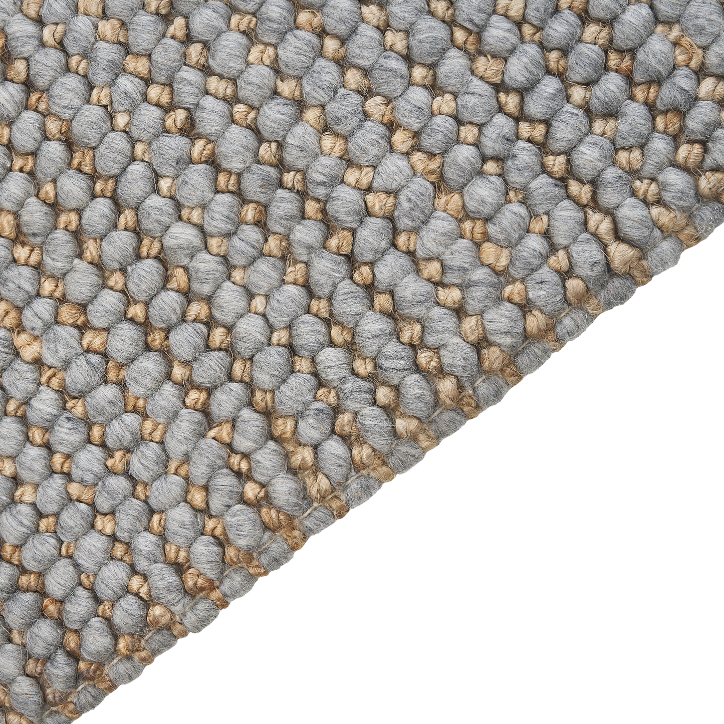 Teppich Wolle grau 80 x 150 cm Kurzflor BANOO