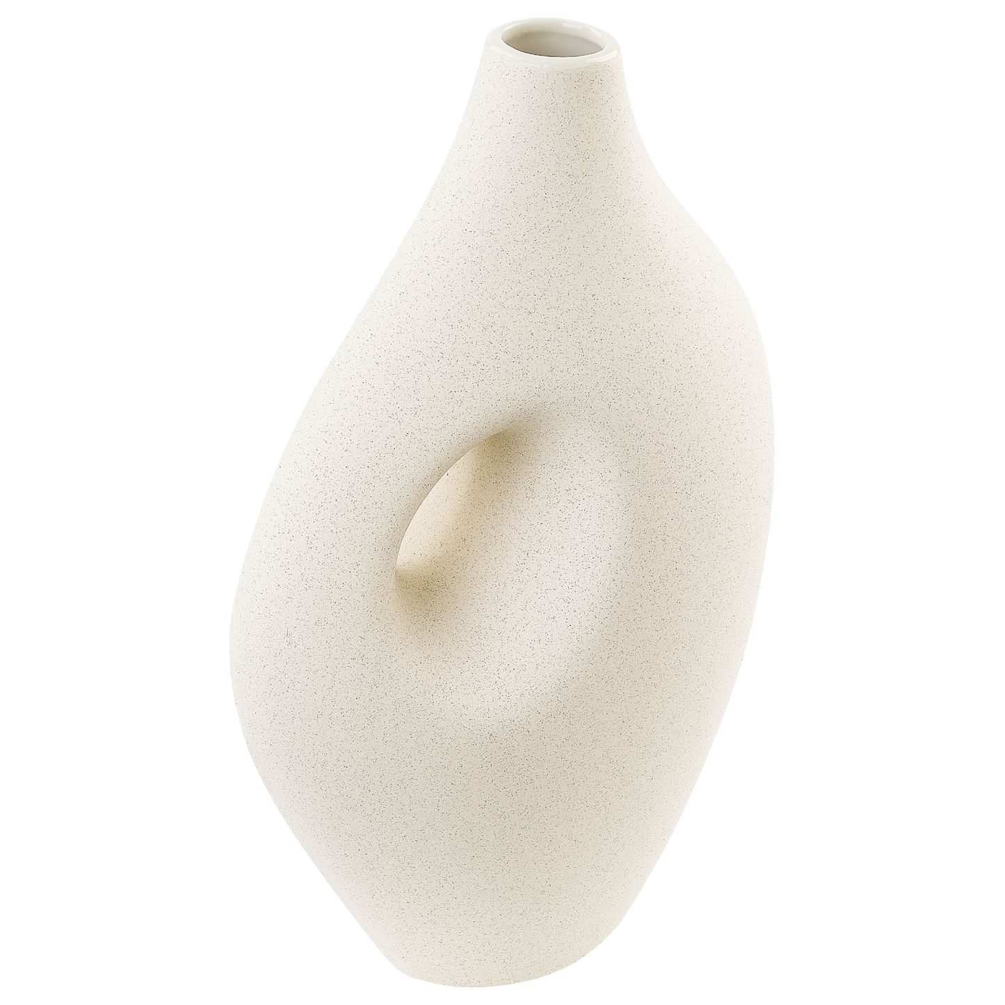 Blumenvase KOMOTINI Keramik 32 cm Cremeweiss