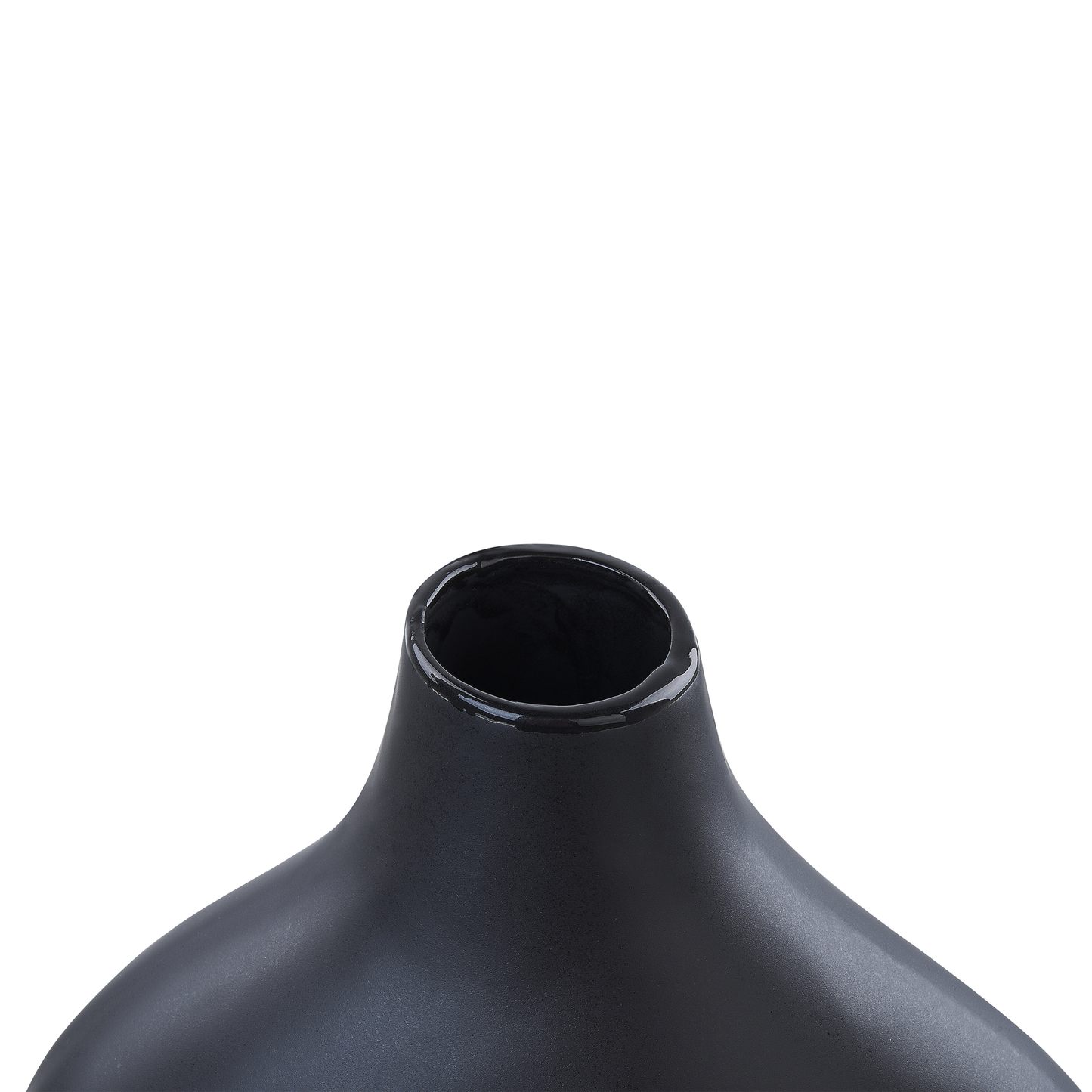 Blumenvase LAMIA Keramik 30 cm Schwarz