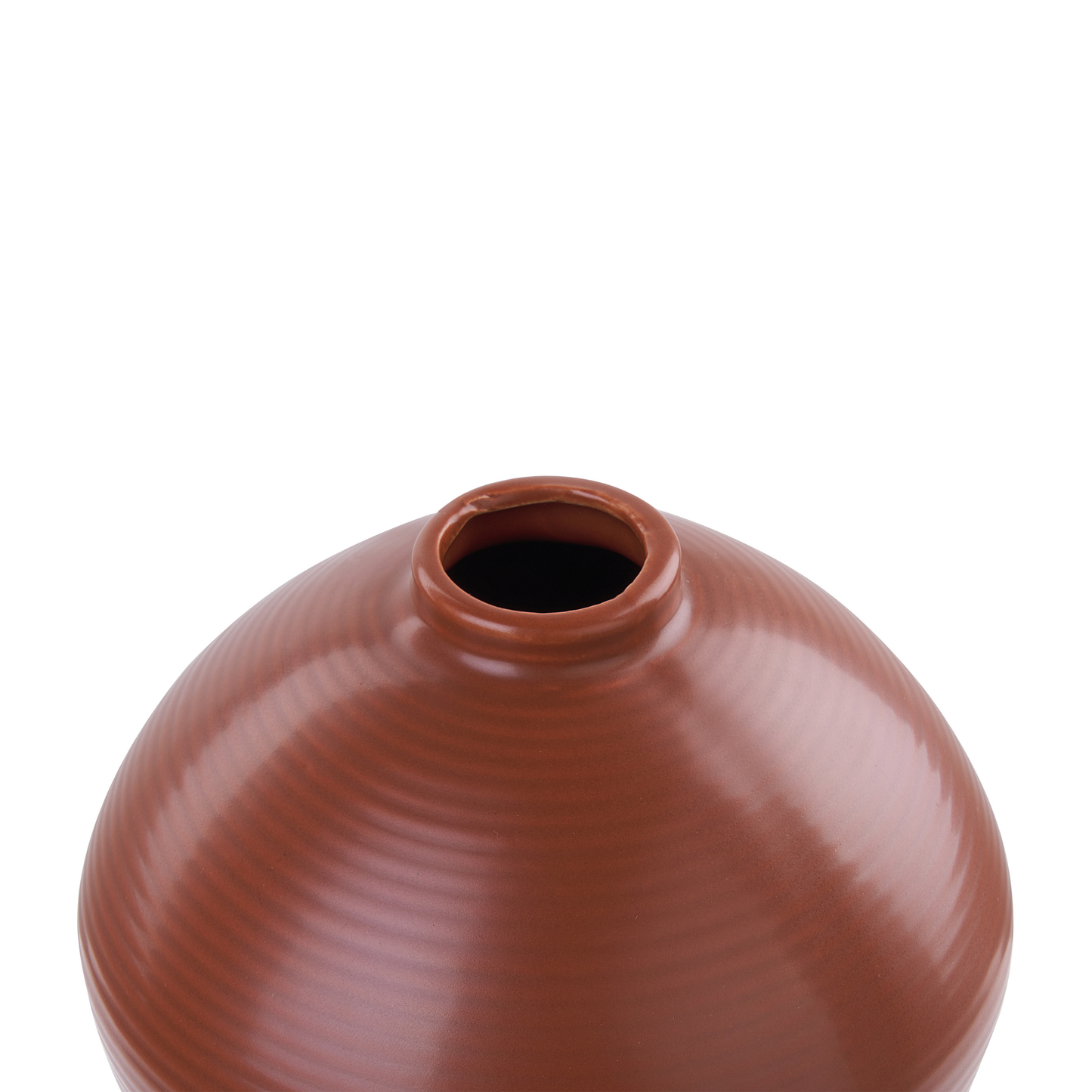 Blumenvase XANTHI Keramik 22 cm Braun