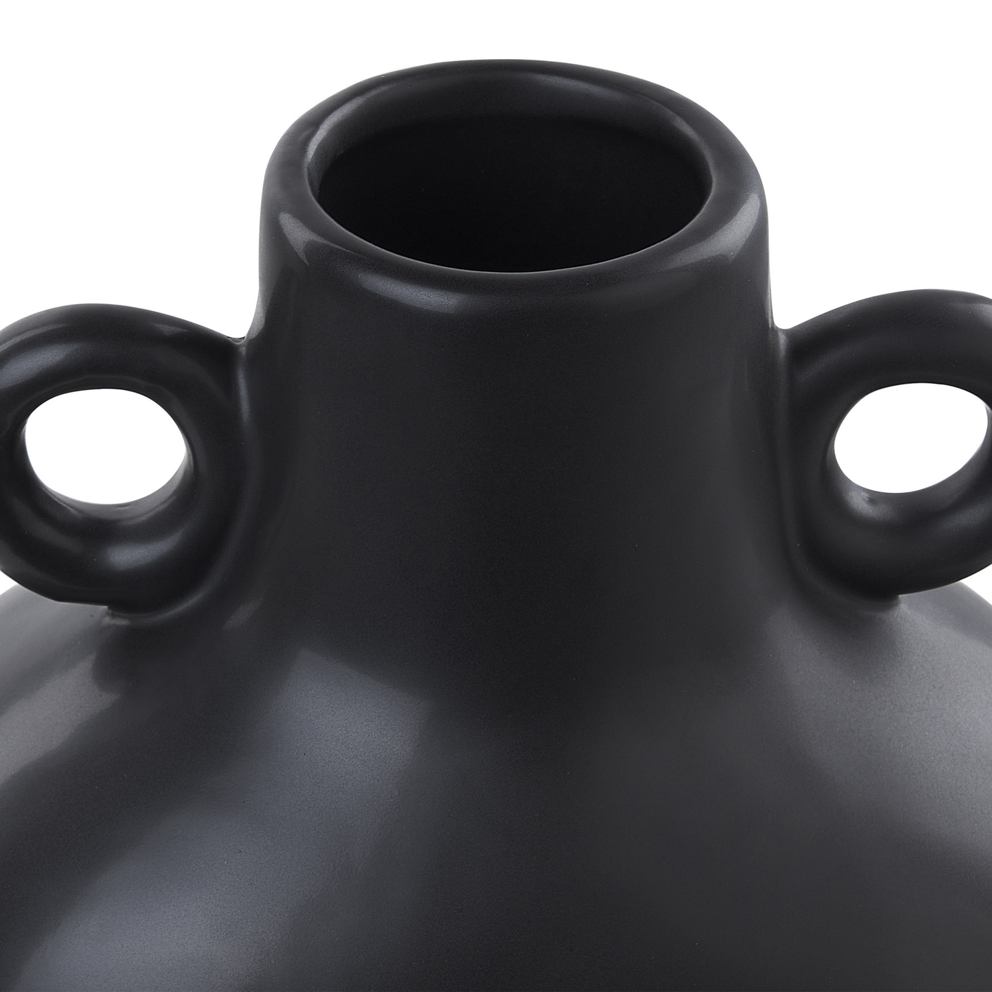 Blumenvase NAFPLIO Keramik 32 cm Schwarz