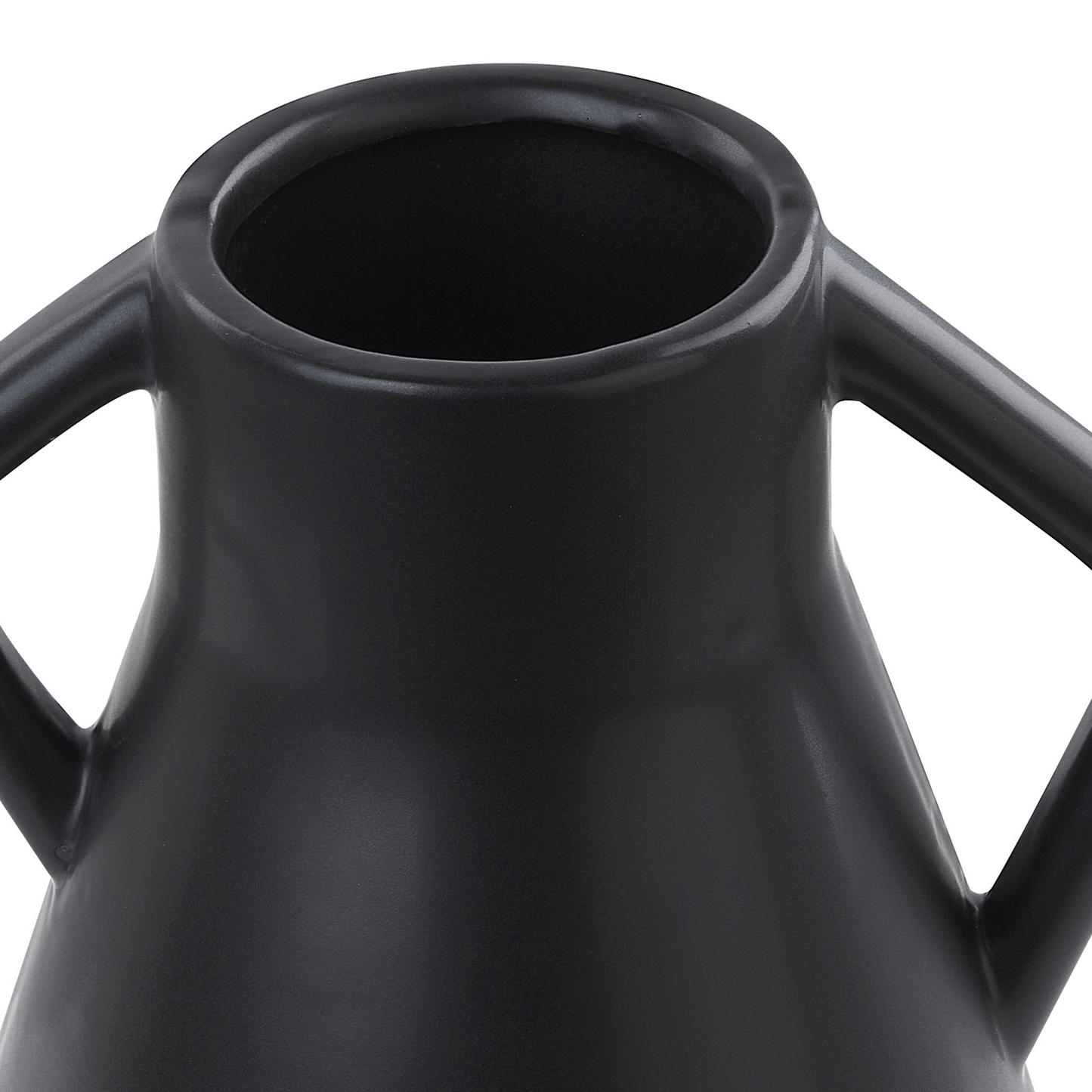 Blumenvase FERMI Keramik 20 cm Schwarz